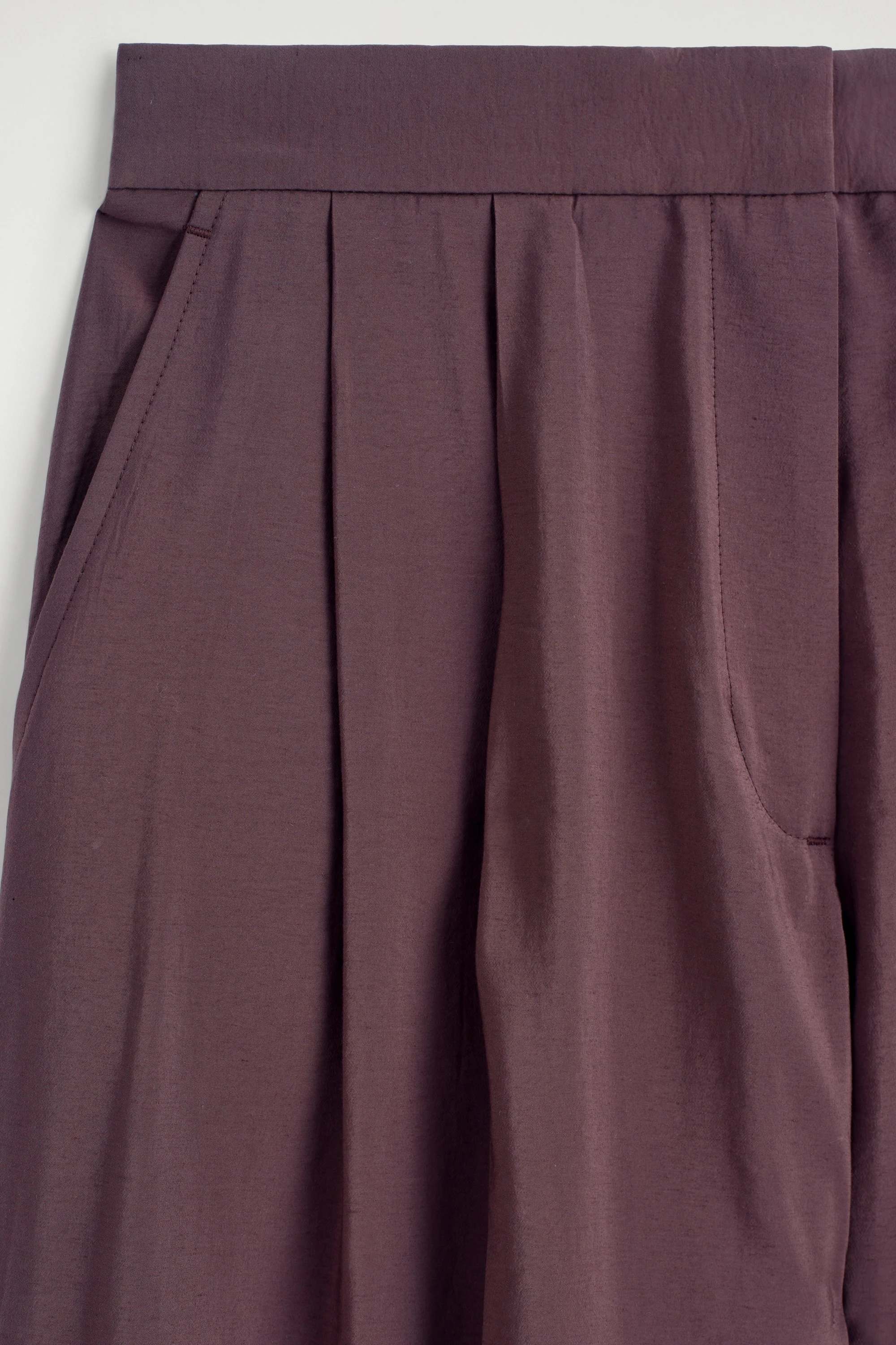 PLEATED MODAL WIDE-LEG TROUSERS - 7