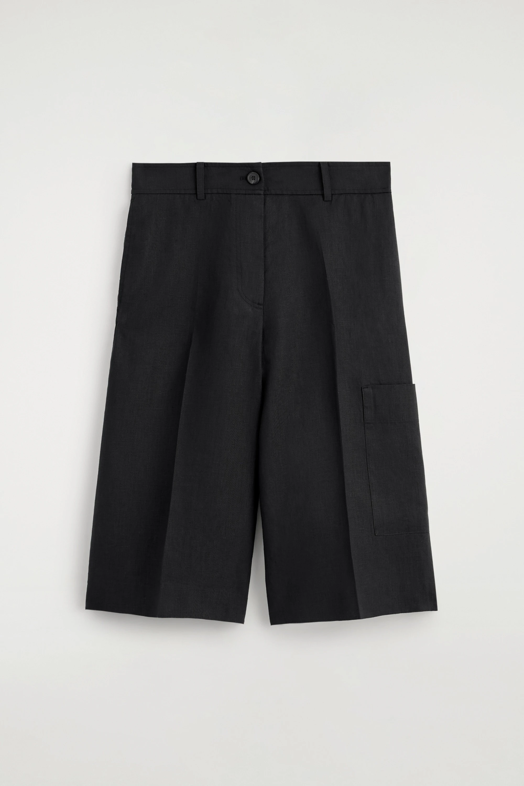 LINEN UTILITY BERMUDA SHORTS - 5