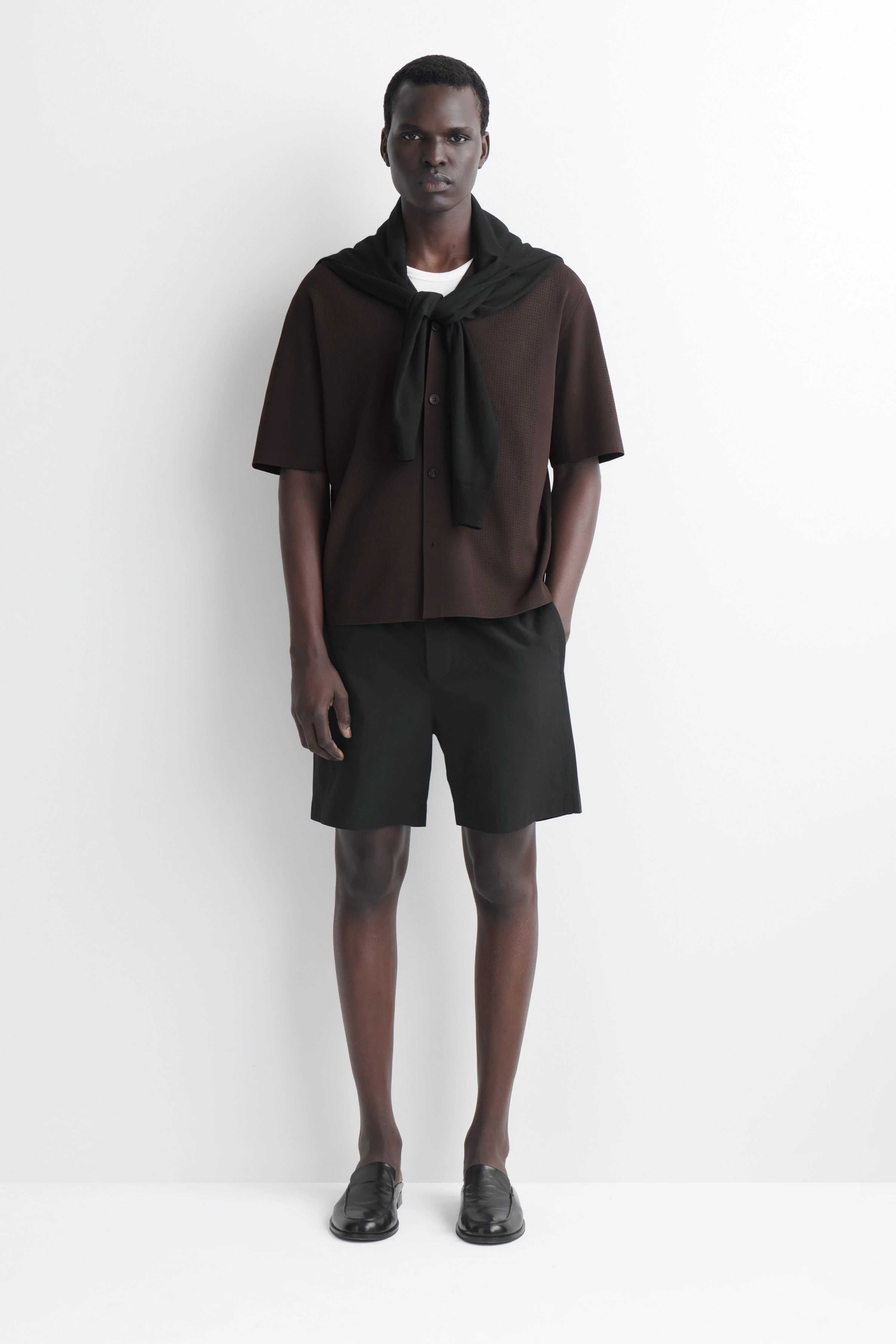 ELASTICATED COTTON SHORTS - 1