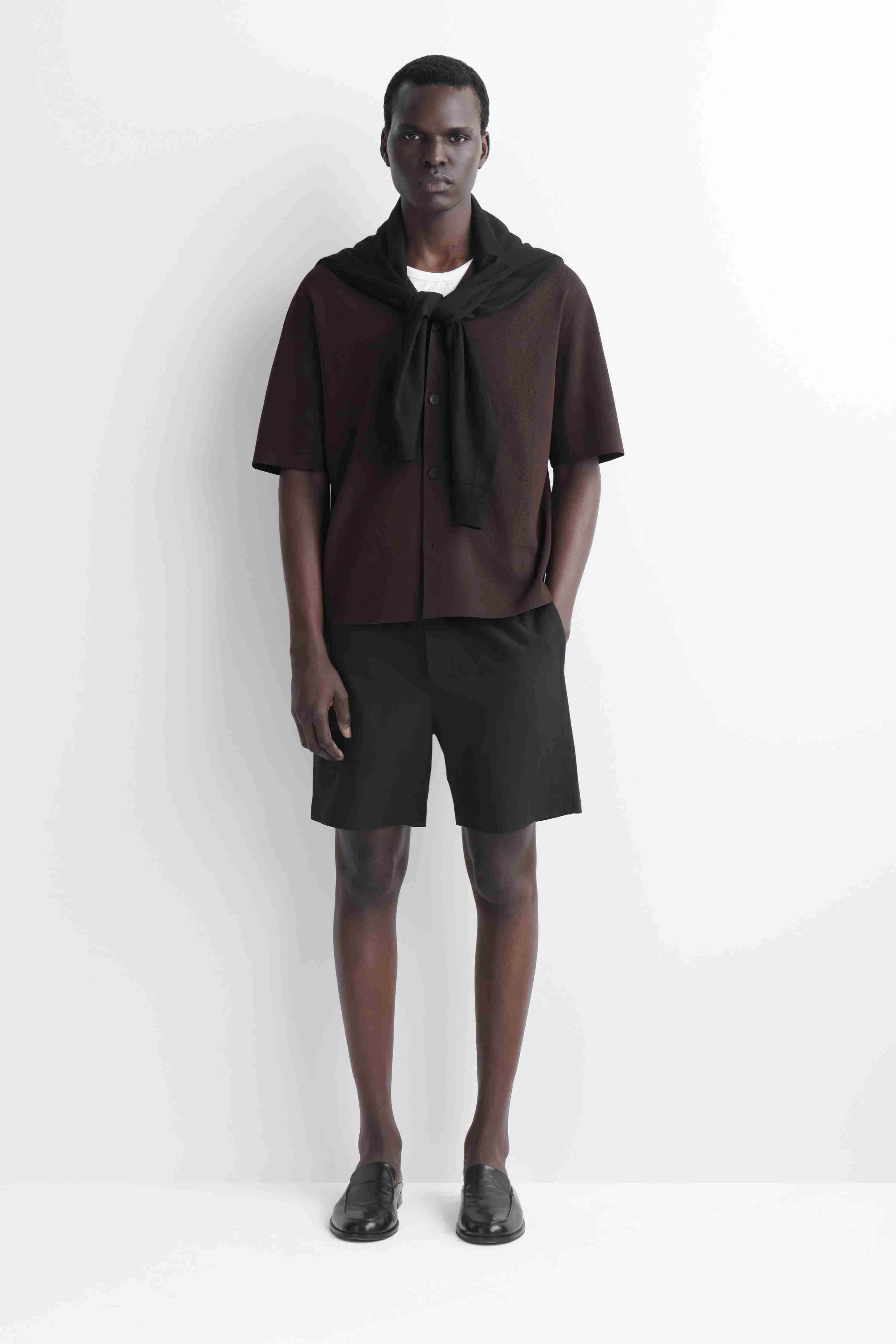 ELASTICATED COTTON SHORTS - 1