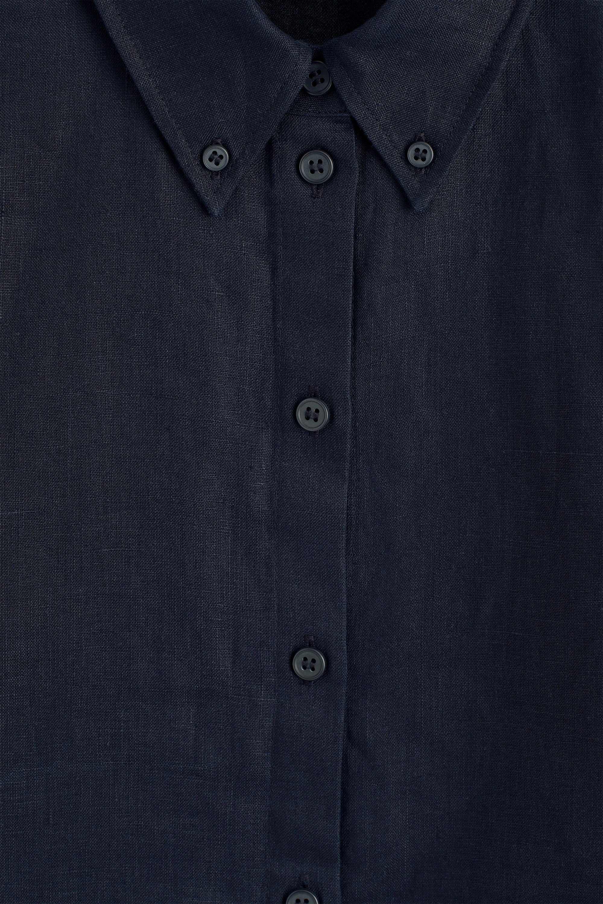 CURVED-HEM LINEN SHIRT - 7