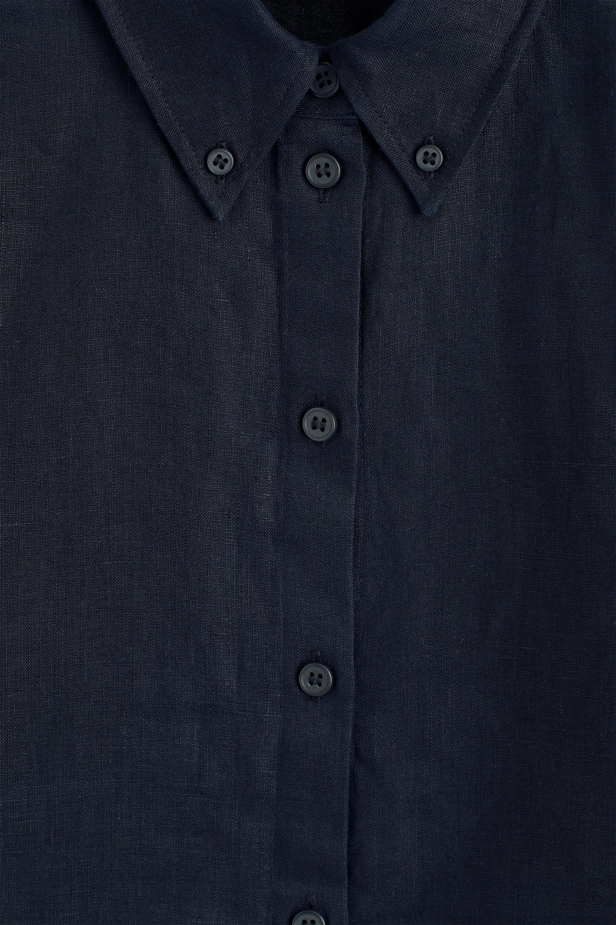 CURVED-HEM LINEN SHIRT - 7