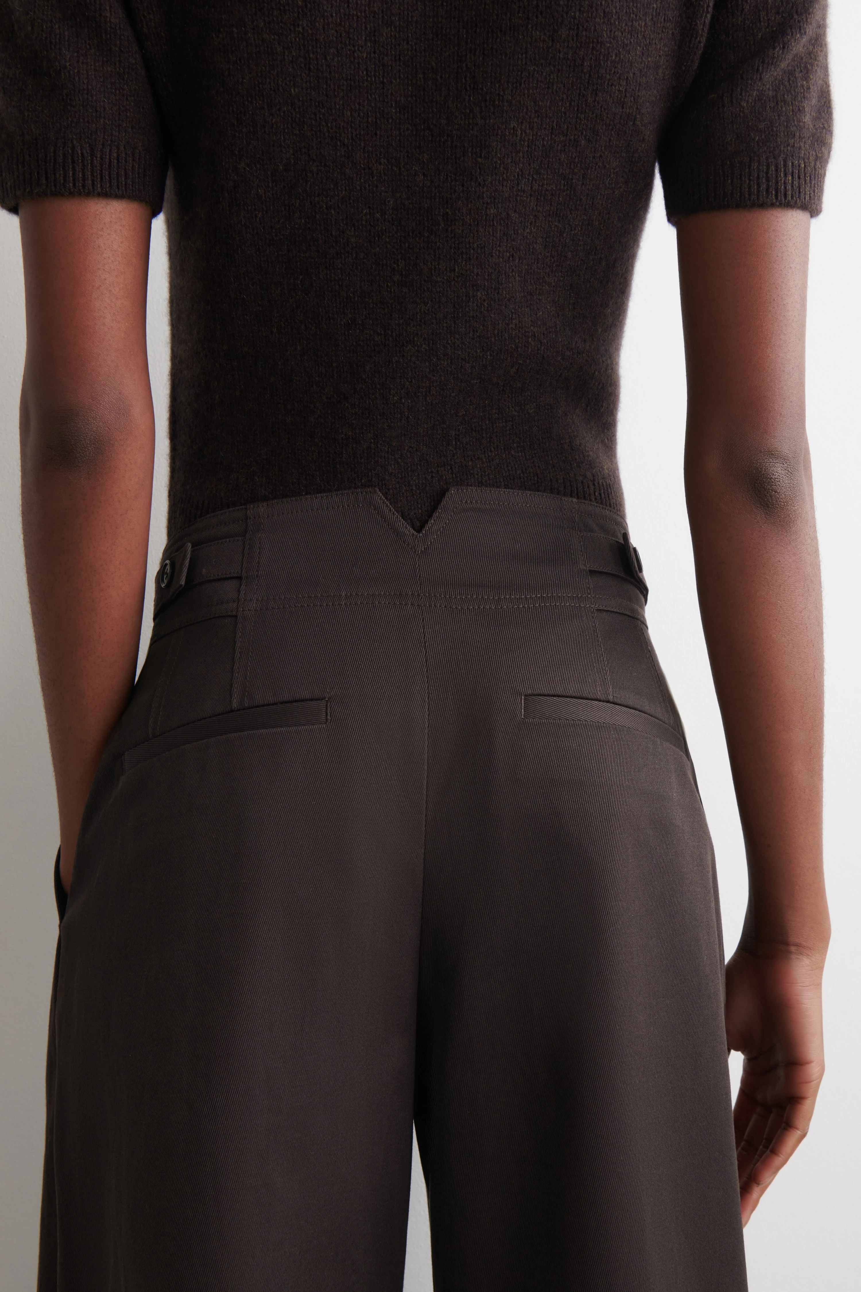 CROPPED COTTON BALLOON TROUSERS - 2