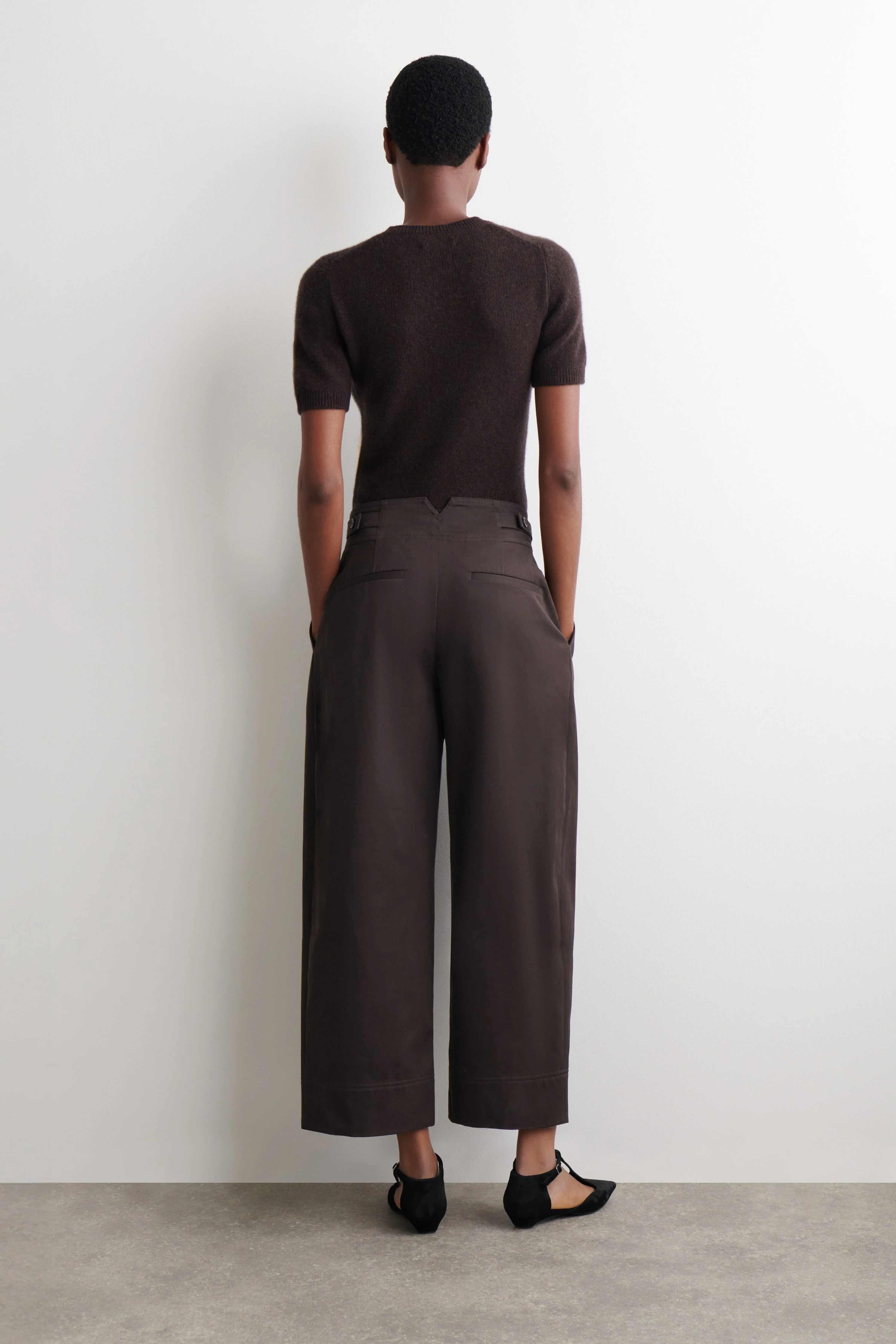 CROPPED COTTON BALLOON TROUSERS - 3