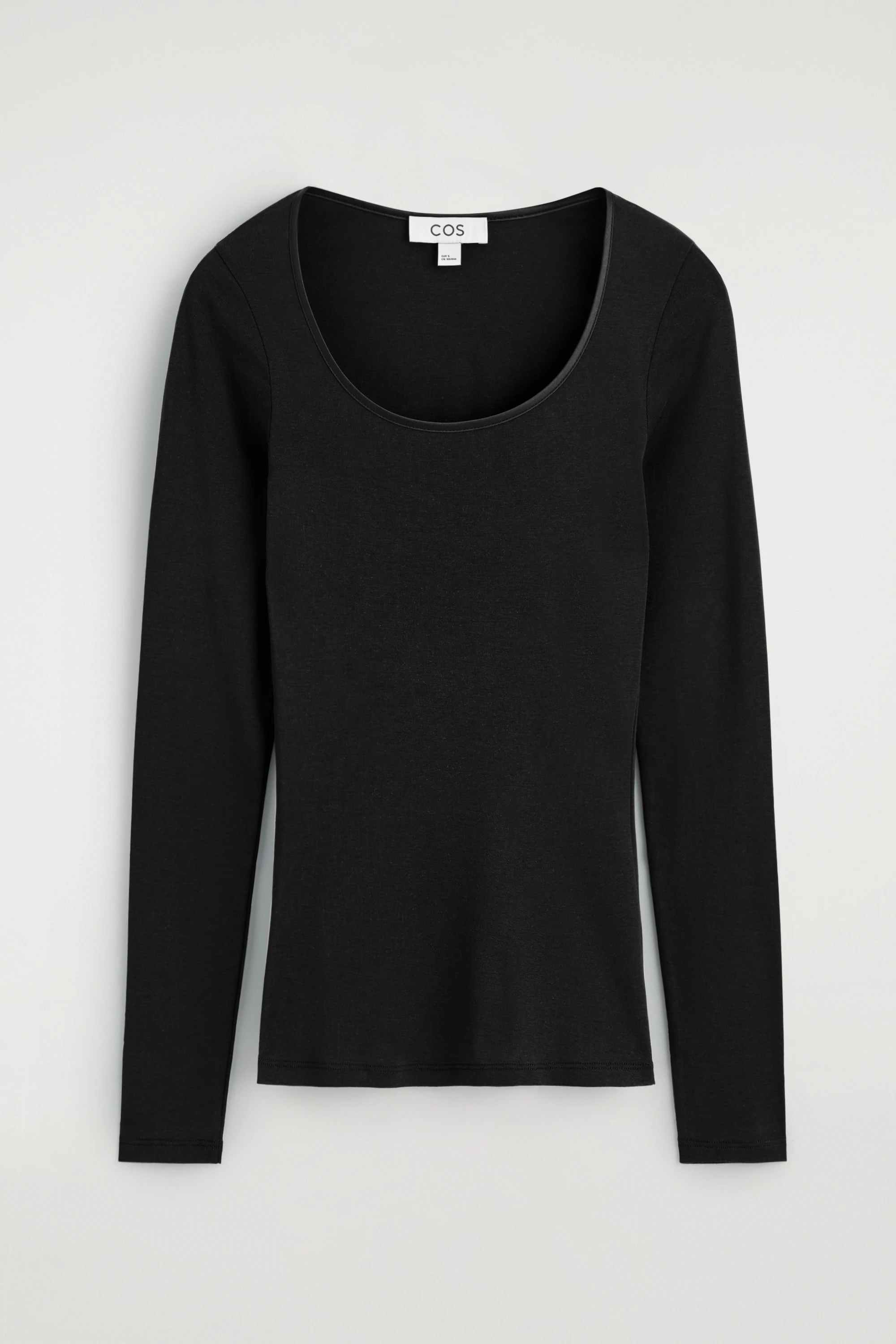 SATIN-TRIMMED COTTON-JERSEY LONG-SLEEVED TOP - 6