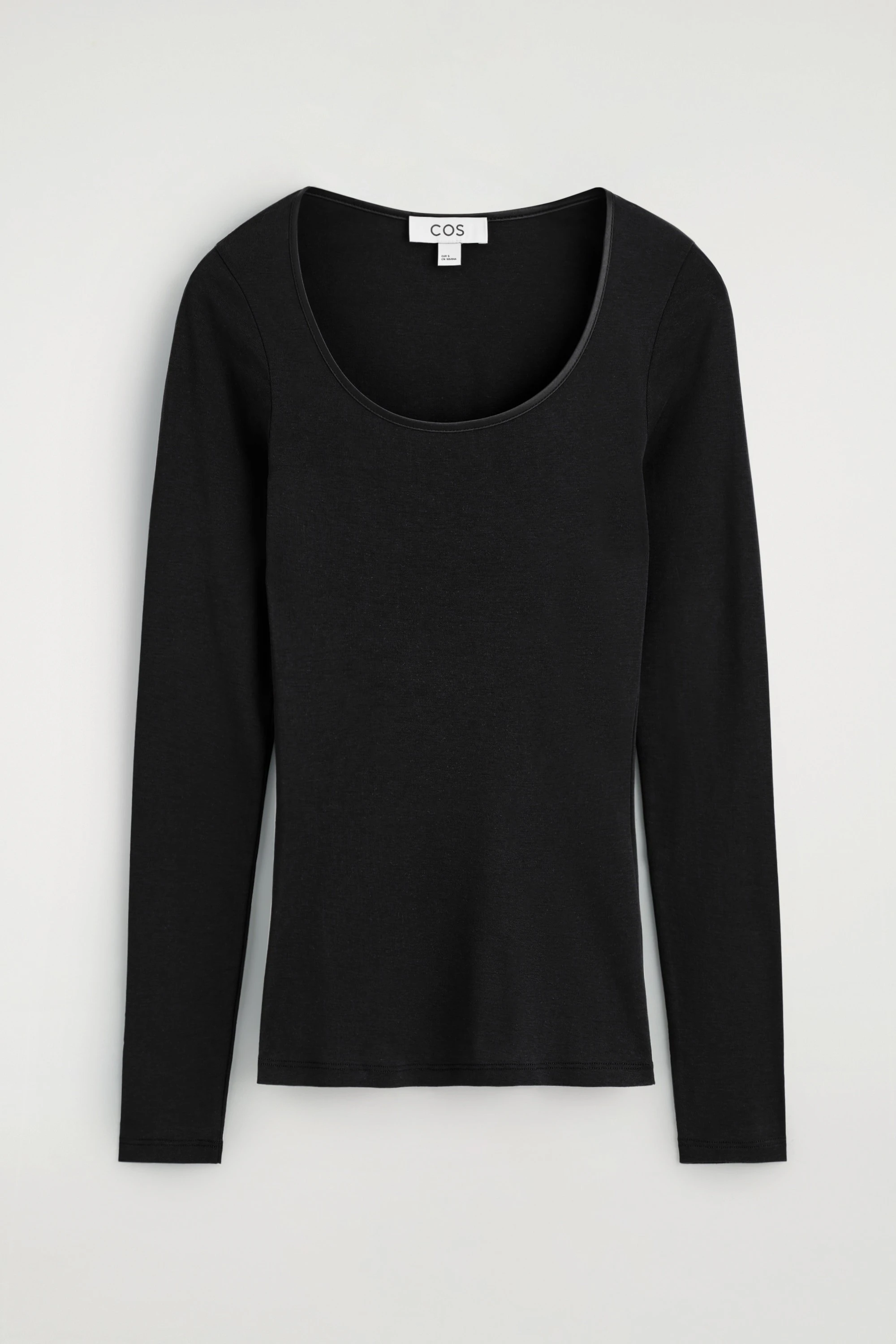 SATIN-TRIMMED COTTON-JERSEY LONG-SLEEVED TOP - 6