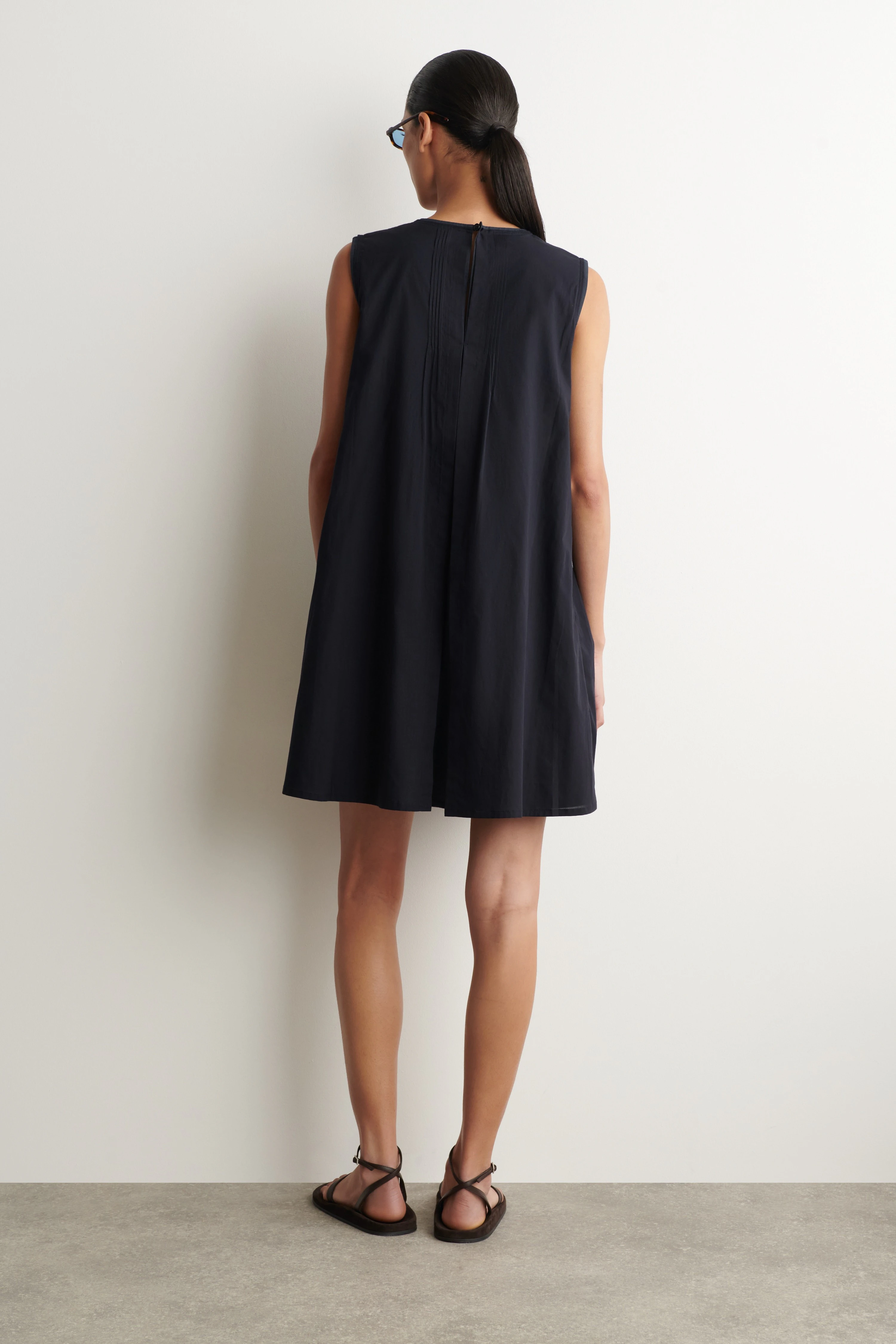 LAYERED PINTUCKED MINI DRESS - 2