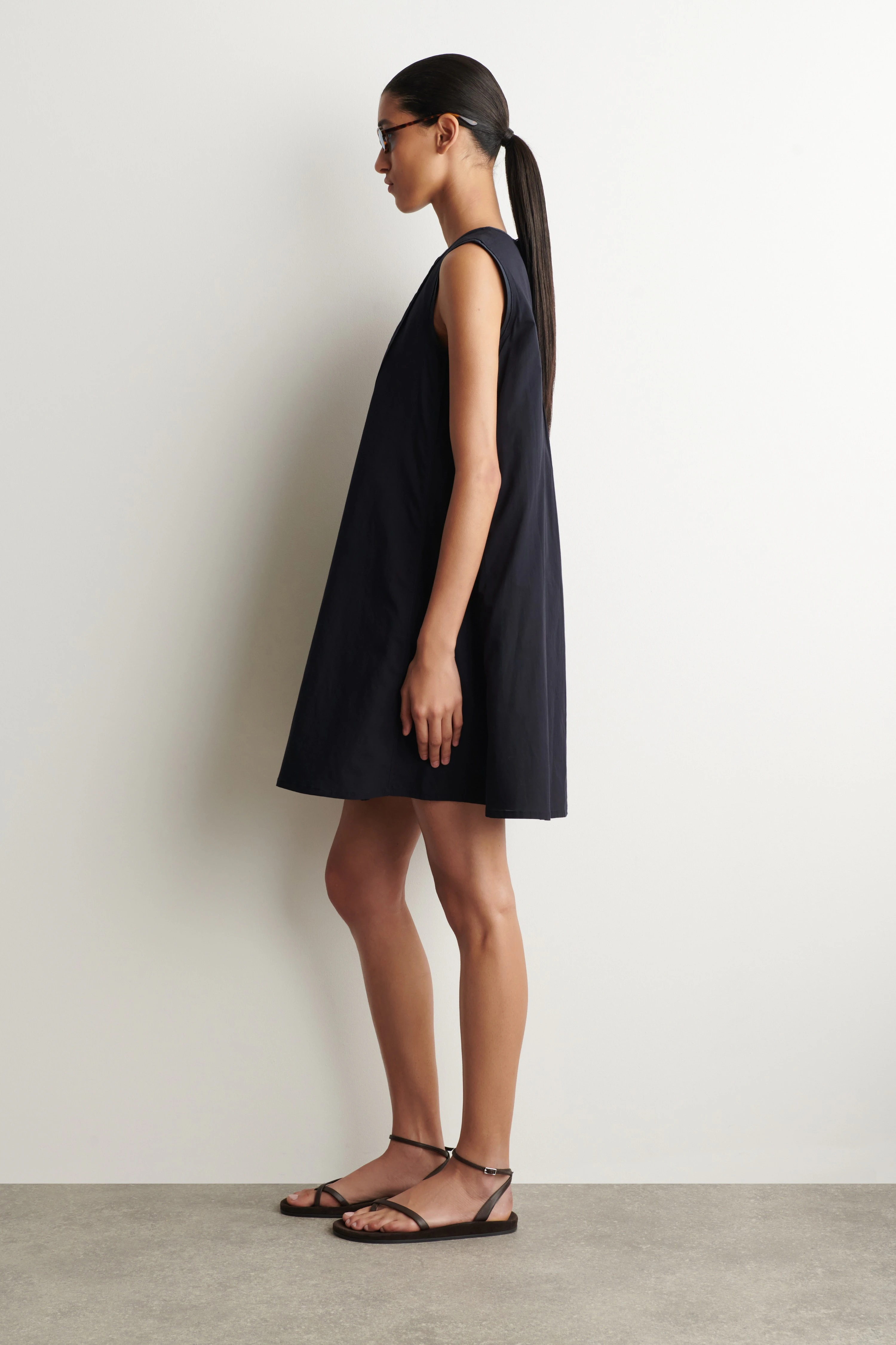 LAYERED PINTUCKED MINI DRESS - 3
