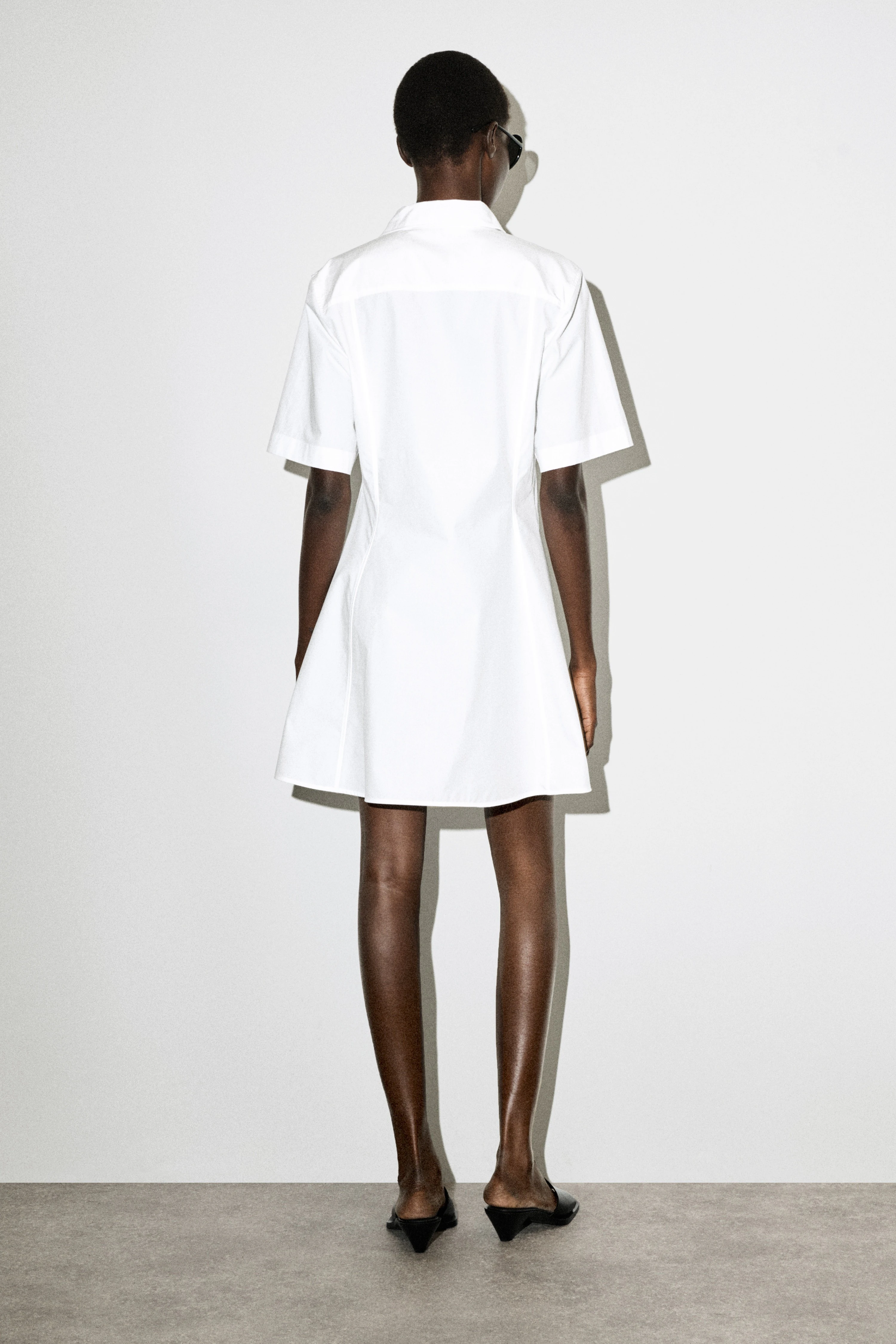 CLASSIC COTTON MINI SHIRT DRESS