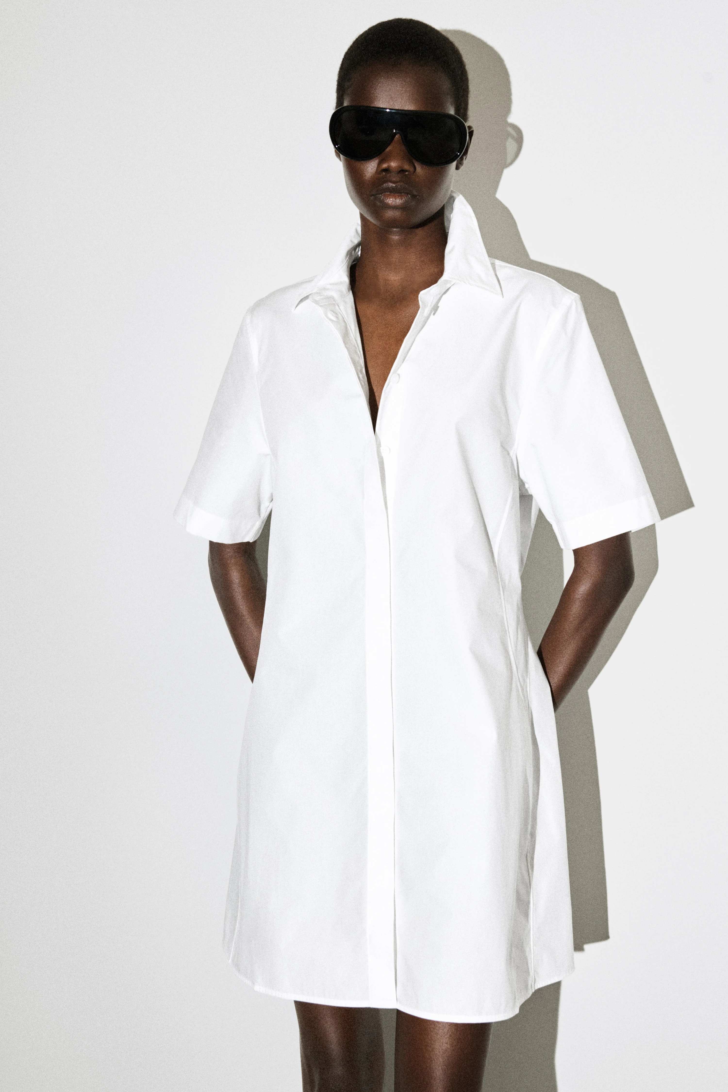 CLASSIC COTTON MINI SHIRT DRESS - 3