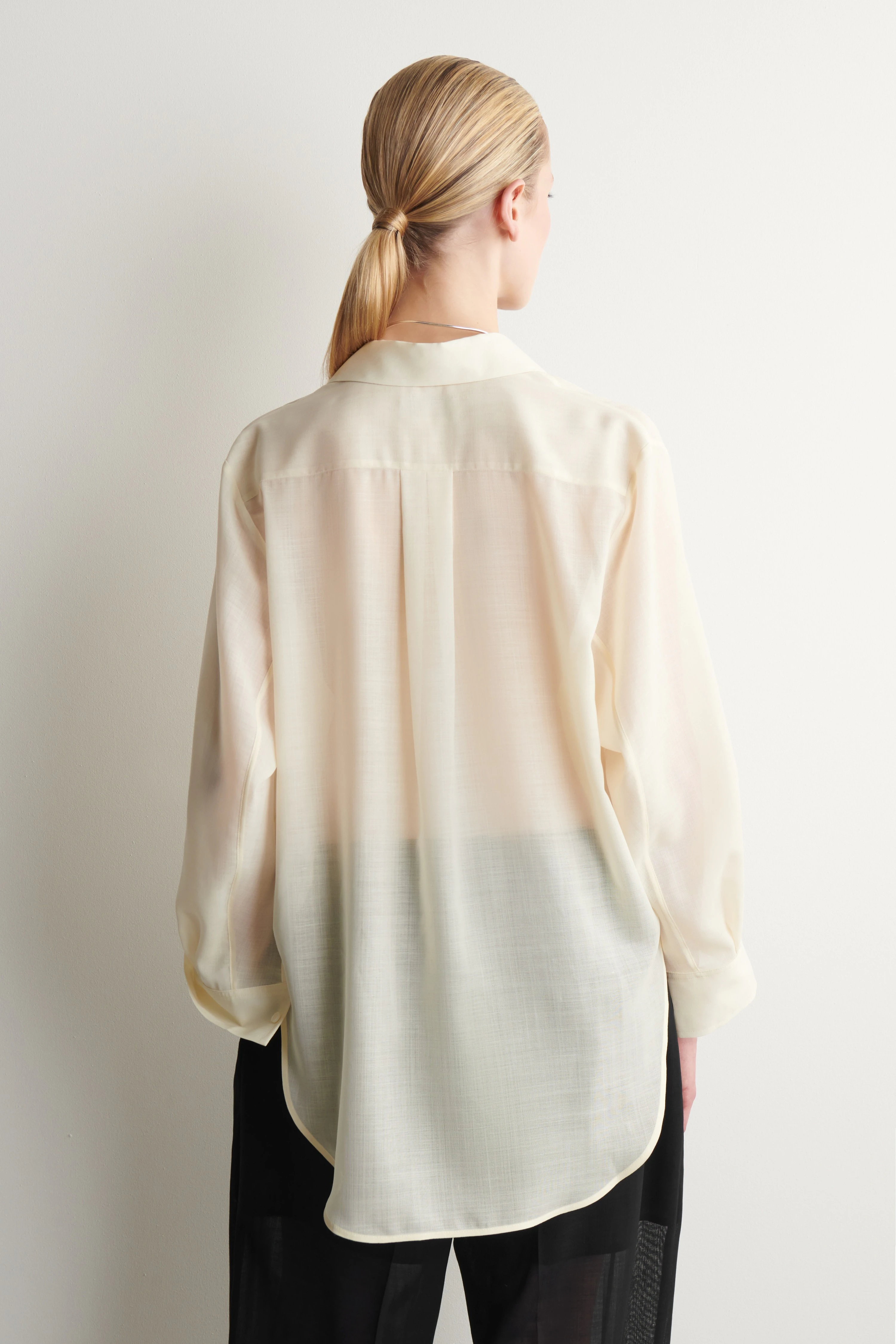 FLUID WOOL-VOILE SHIRT