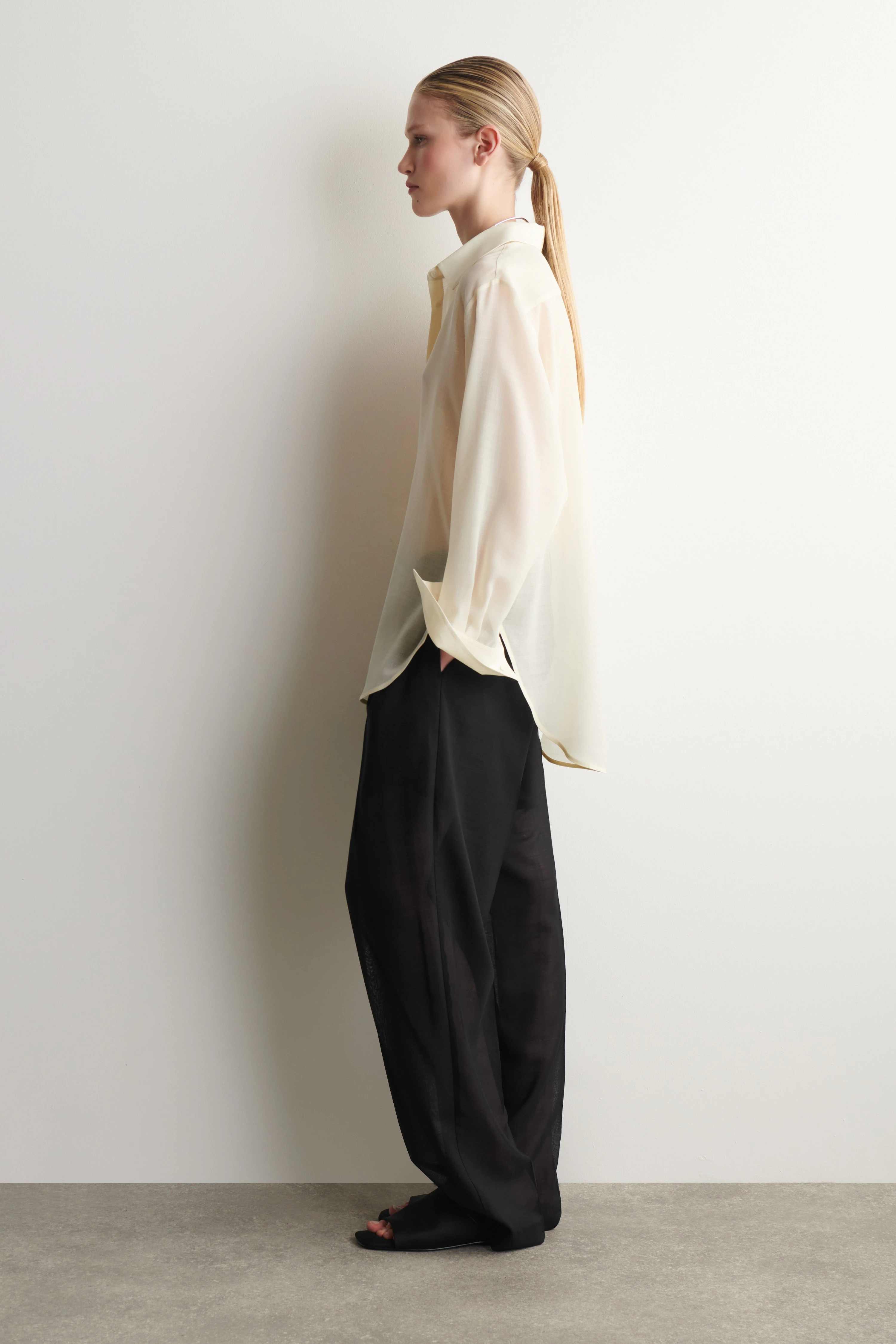 FLUID WOOL-VOILE SHIRT - 5
