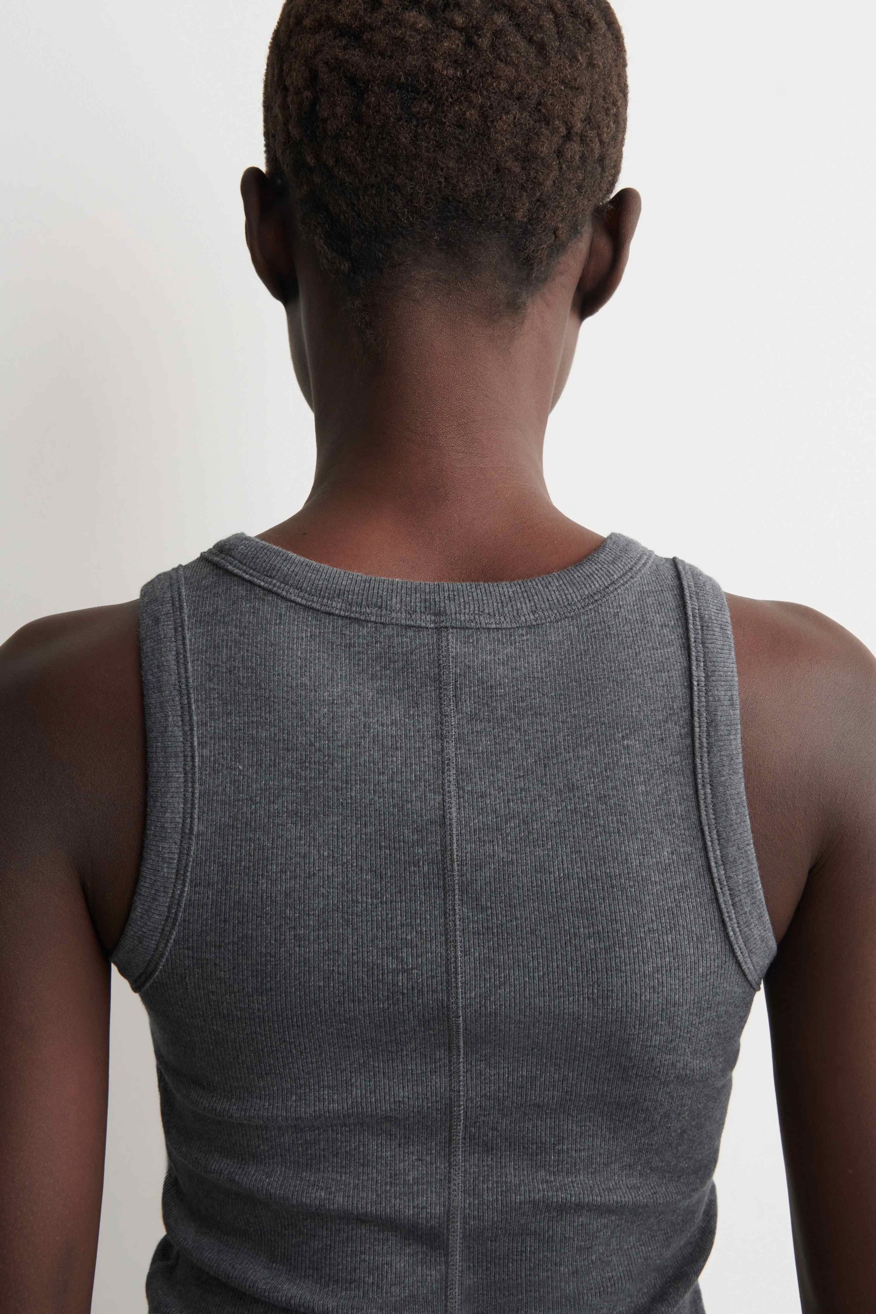 RIBBED COTTON TANK TOP - 2