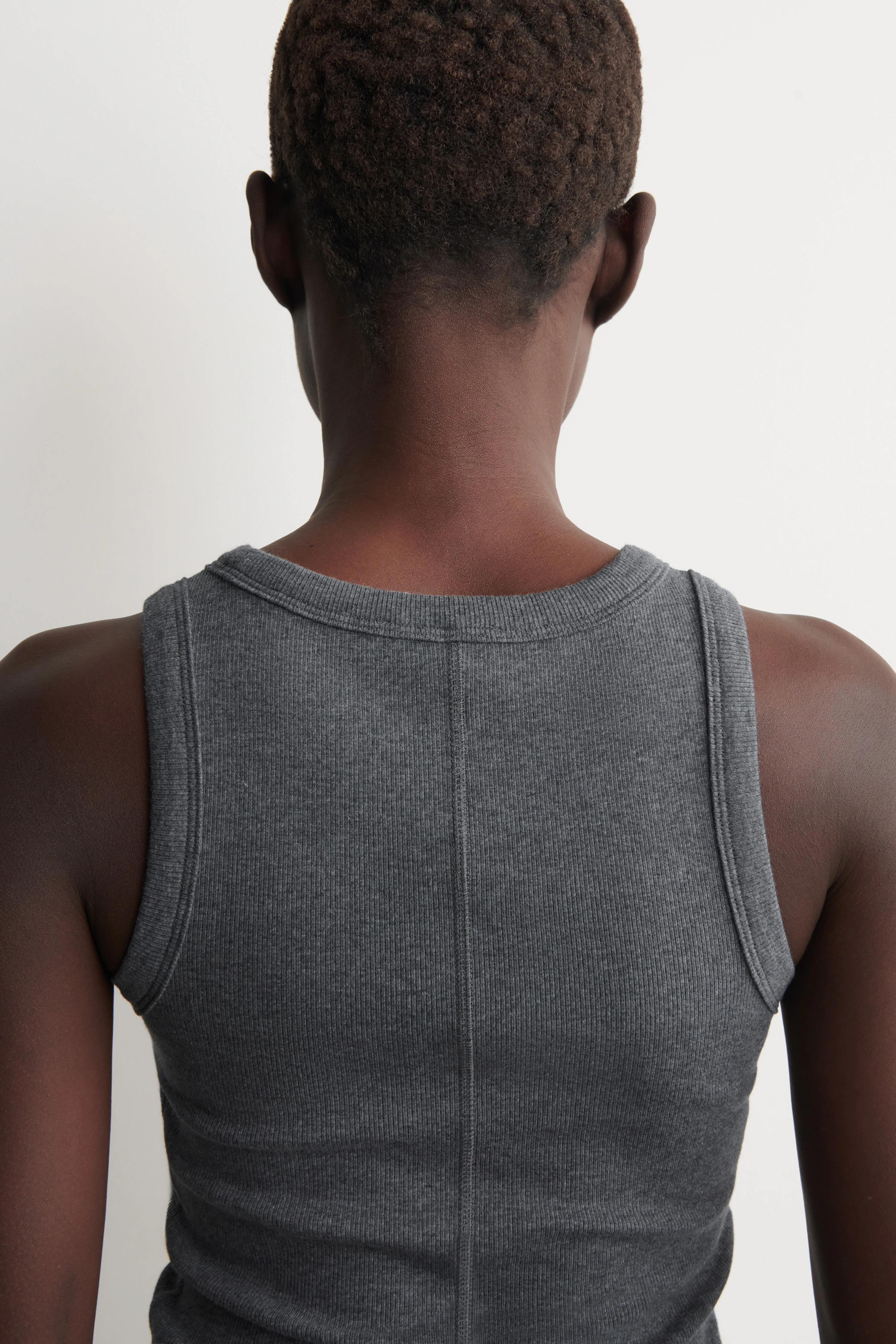 RIBBED COTTON TANK TOP