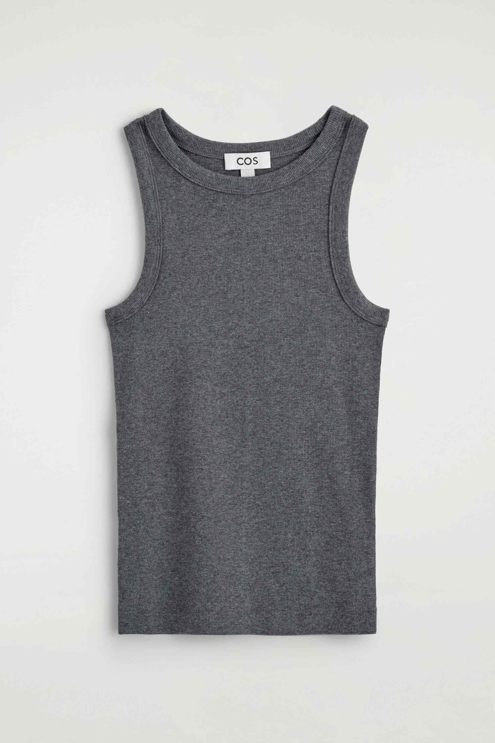 RIBBED COTTON TANK TOP - 5