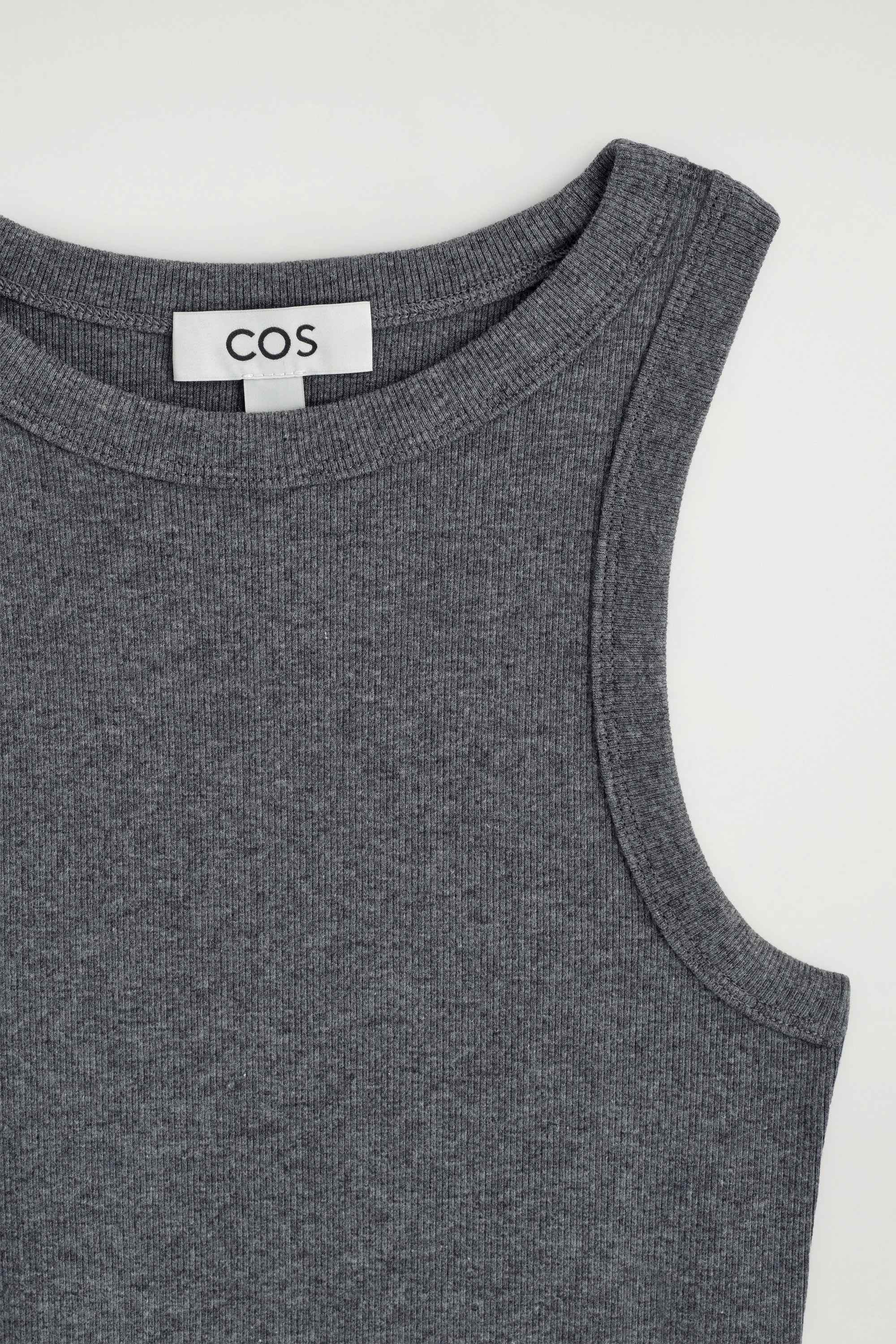 RIBBED COTTON TANK TOP - 6