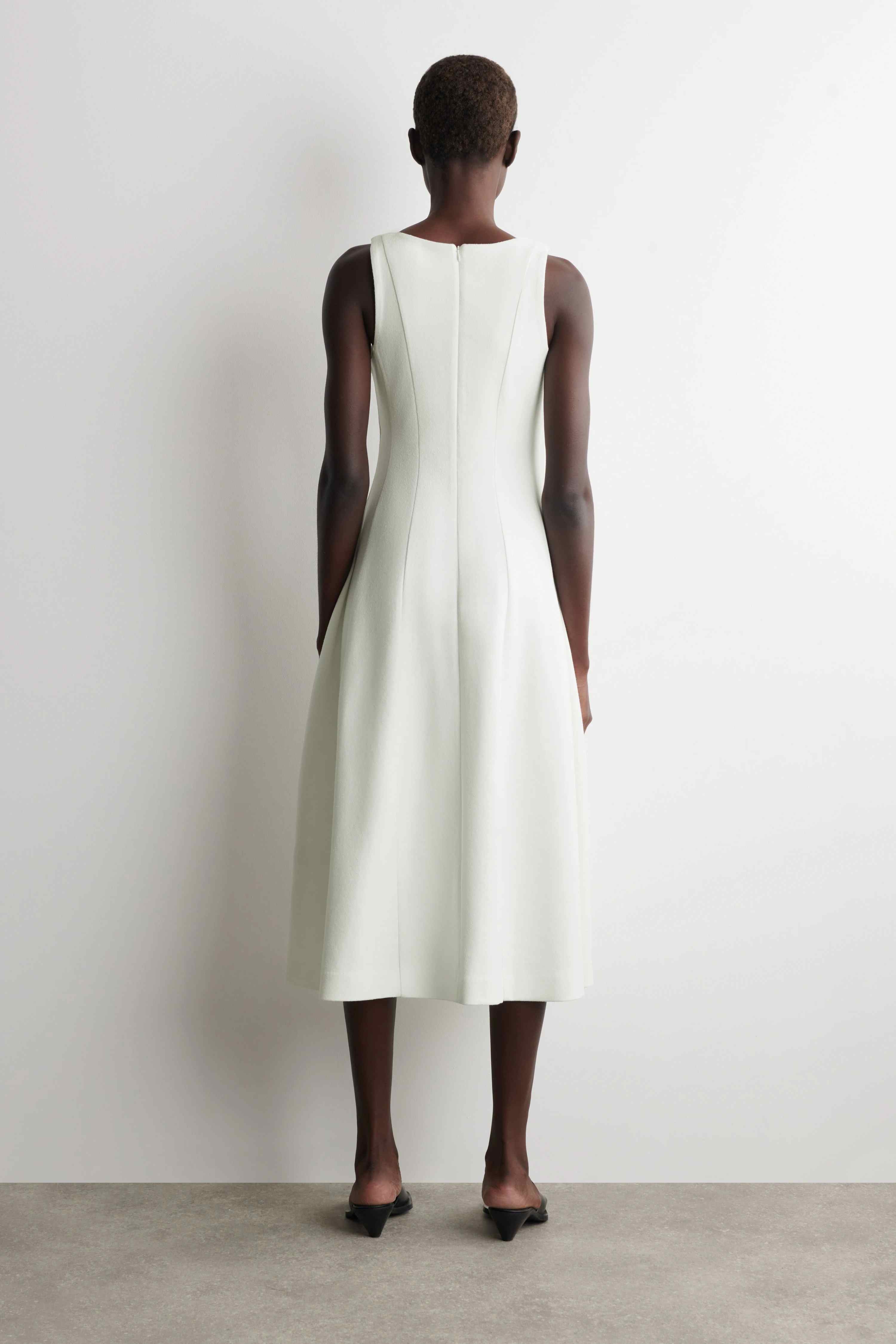 SCULPTED COTTON MIDI DRESS - 2