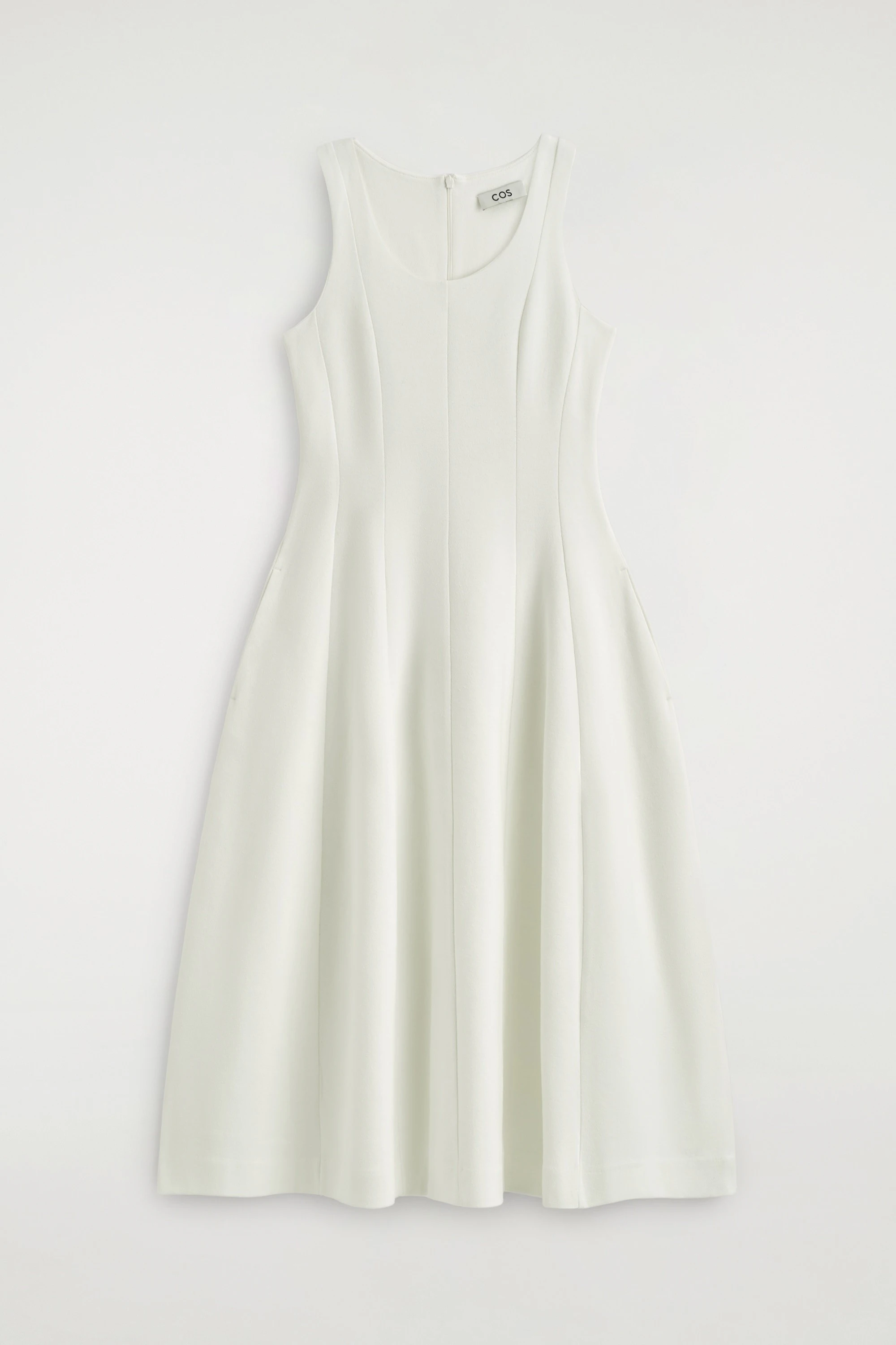 SCULPTED COTTON MIDI DRESS - 5