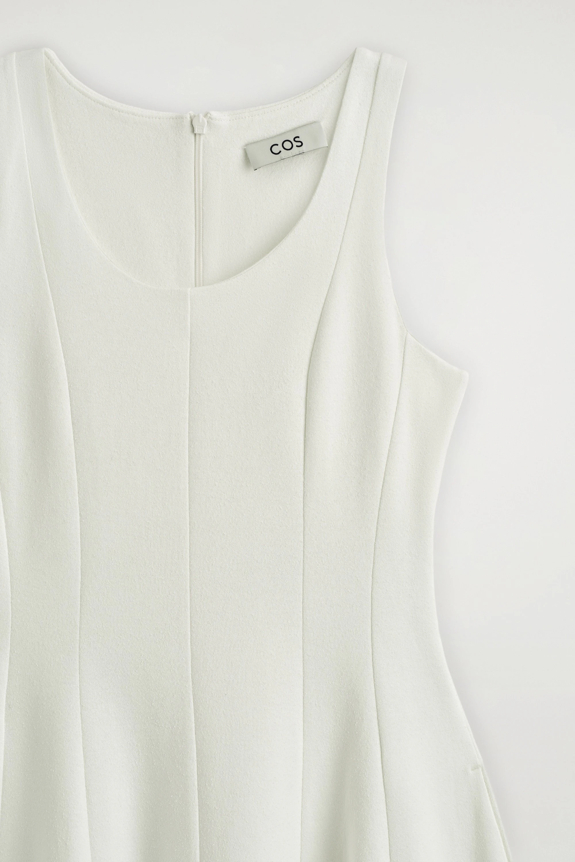 SCULPTED COTTON MIDI DRESS - 6
