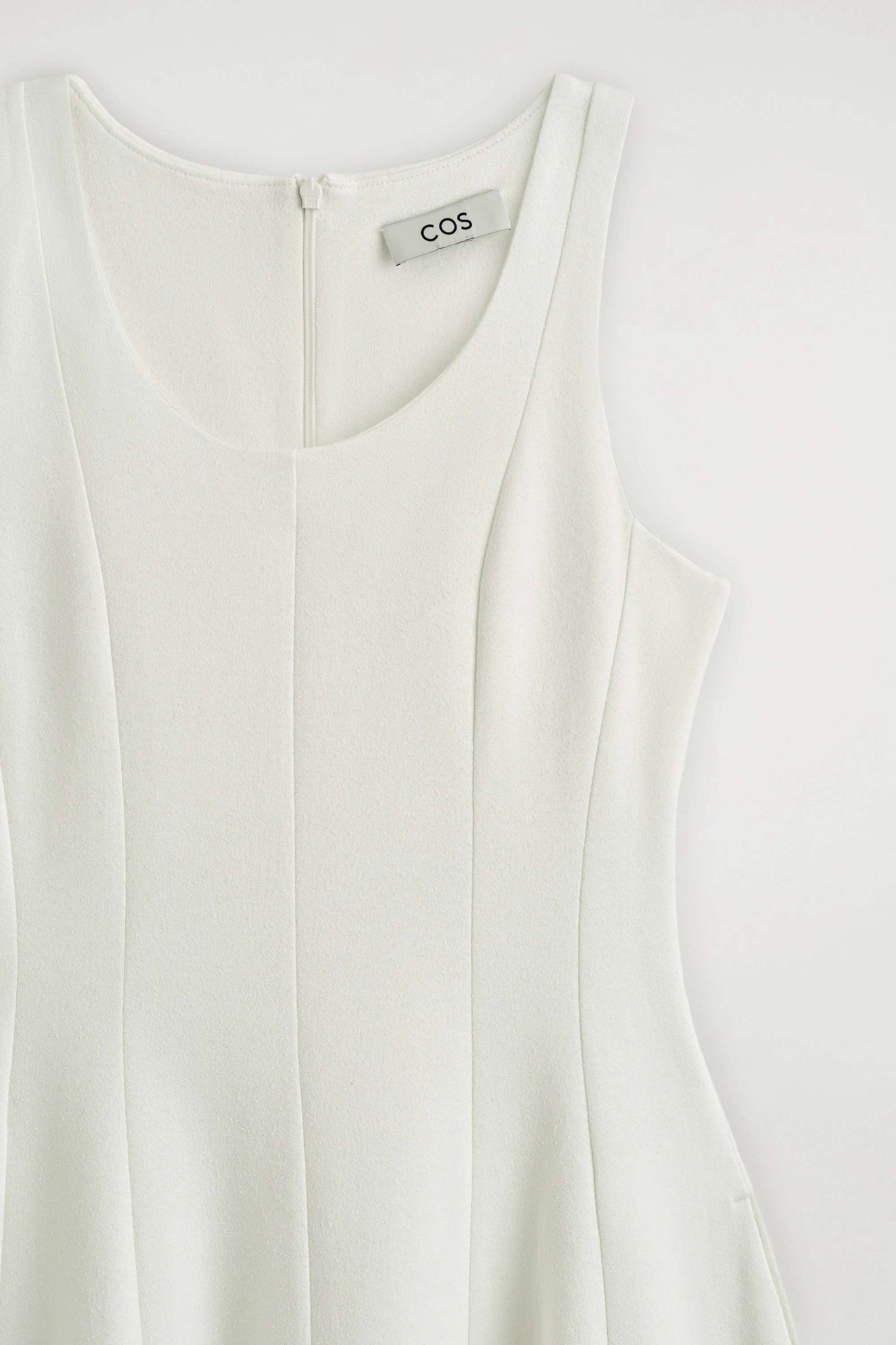 SCULPTED COTTON MIDI DRESS - 6