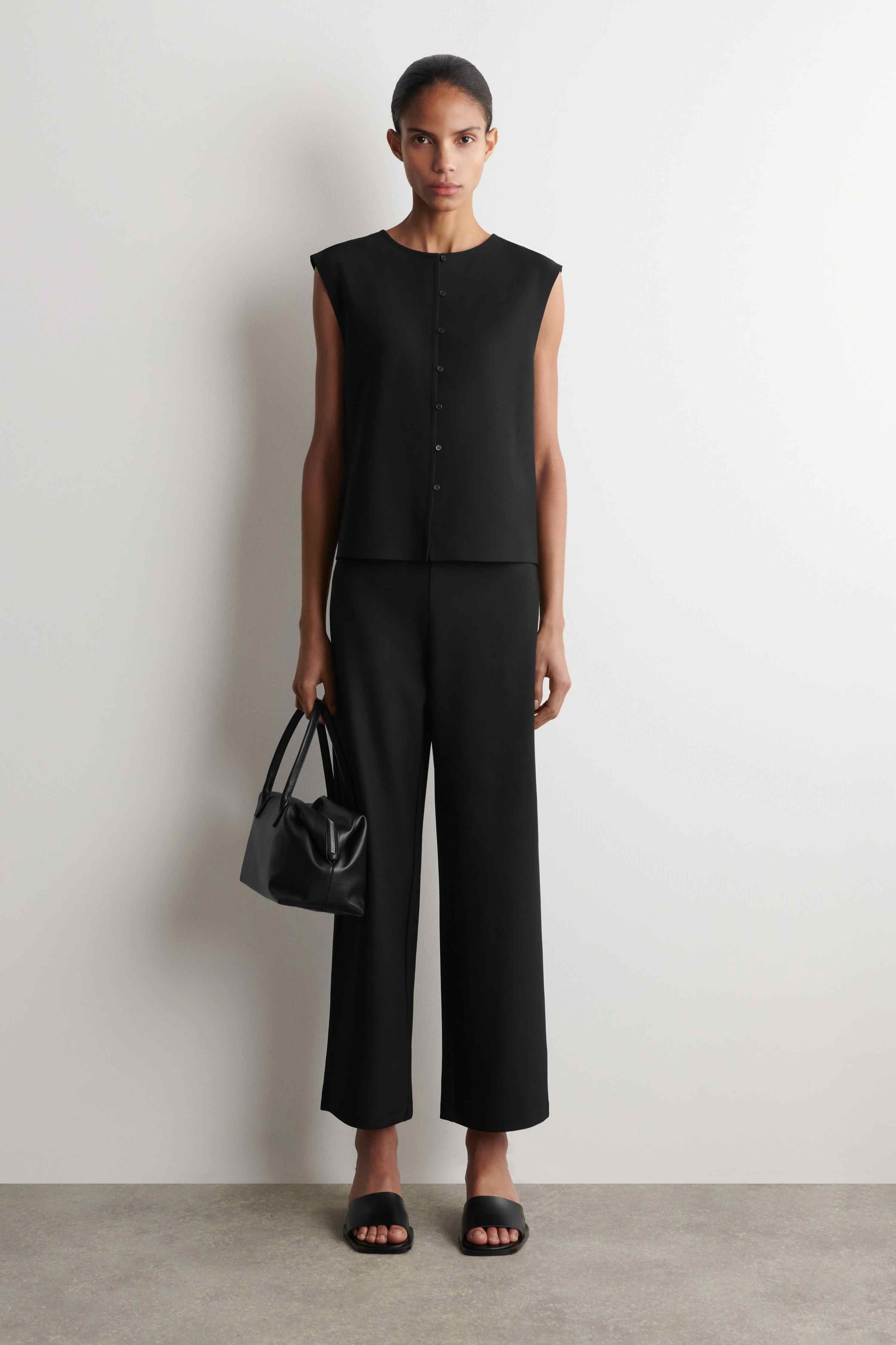 CROPPED STRAIGHT-LEG TROUSERS - 1