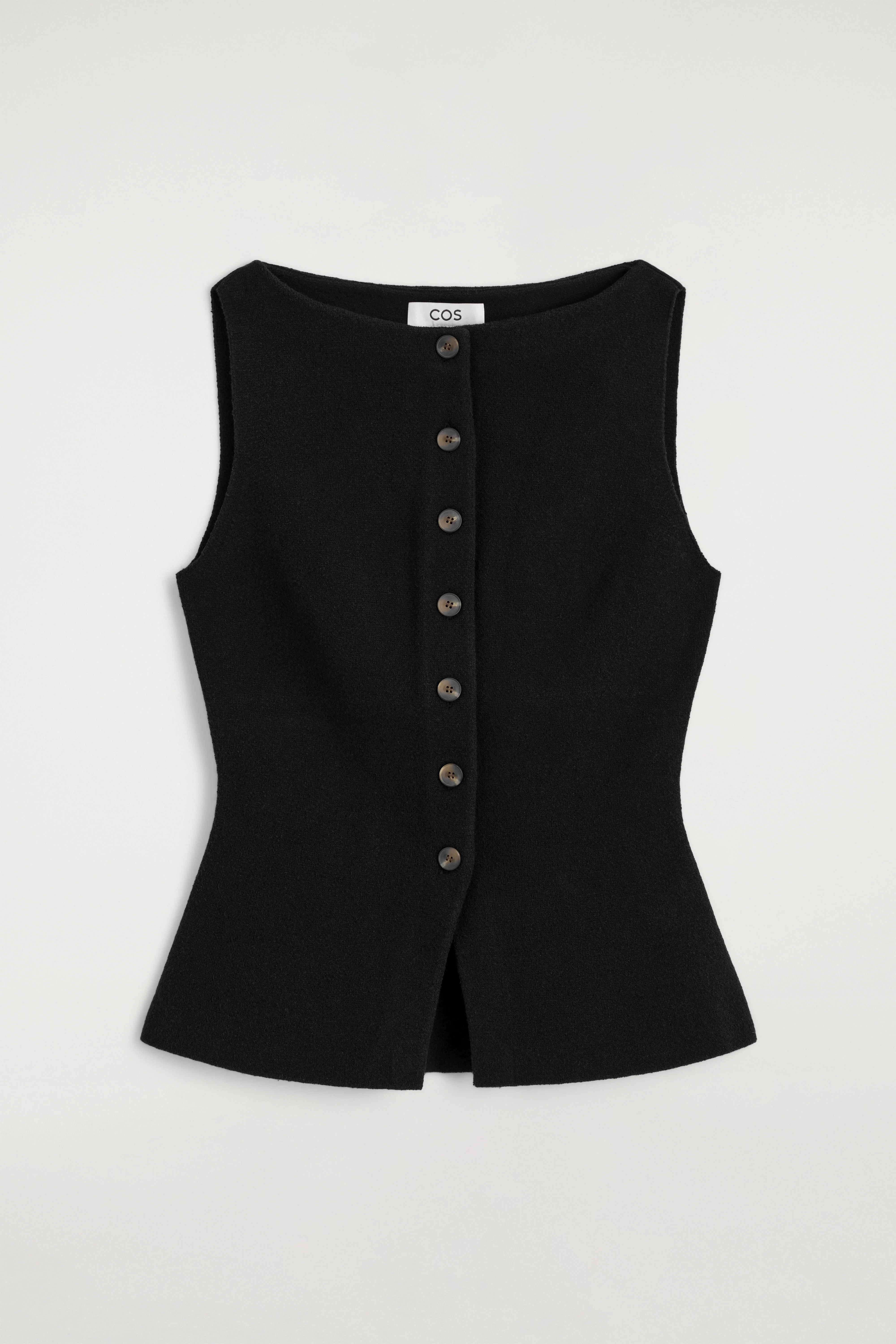 COTTON-BLEND CREPE WAISTCOAT - 6