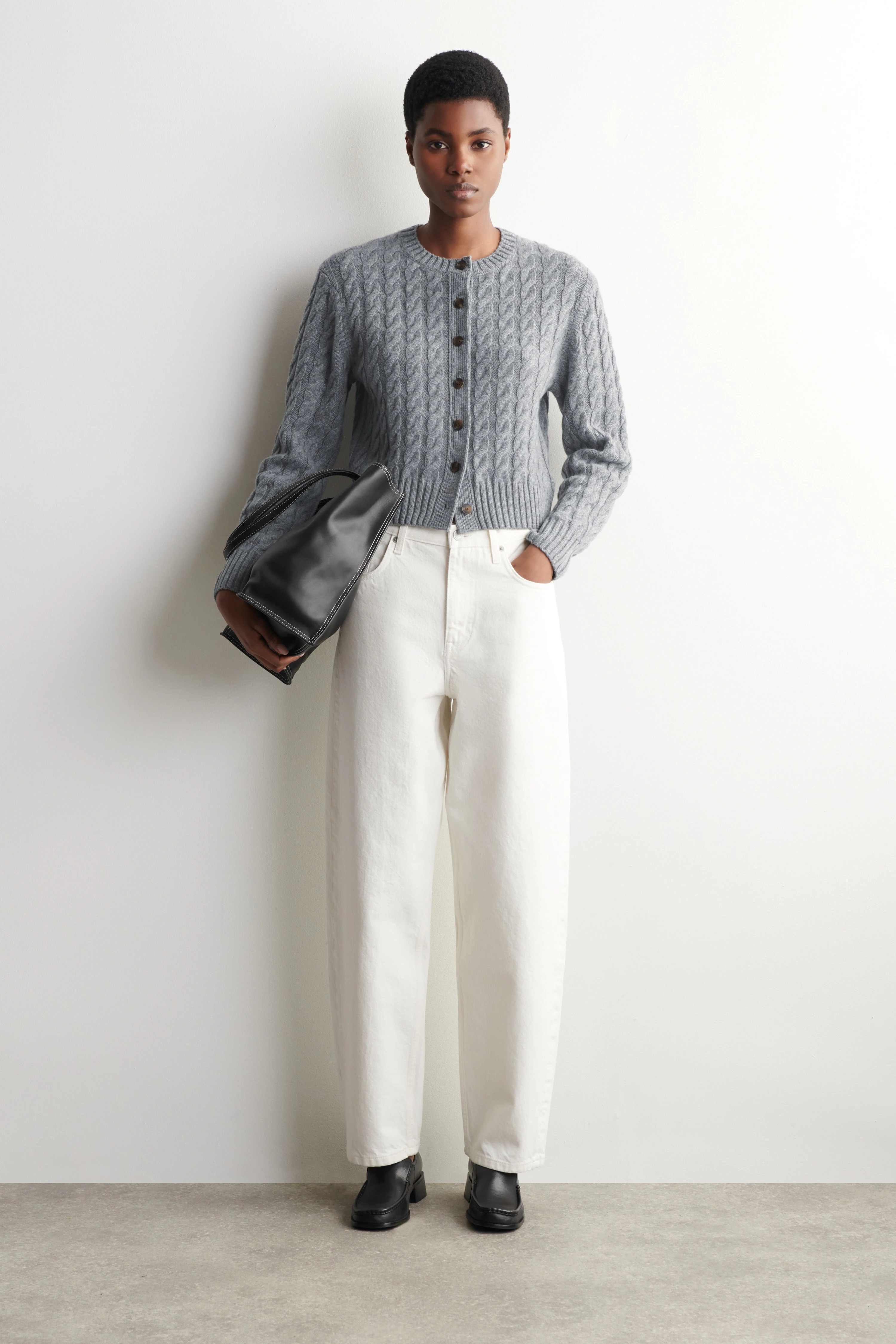 CABLE-KNIT MERINO WOOL CARDIGAN - 3