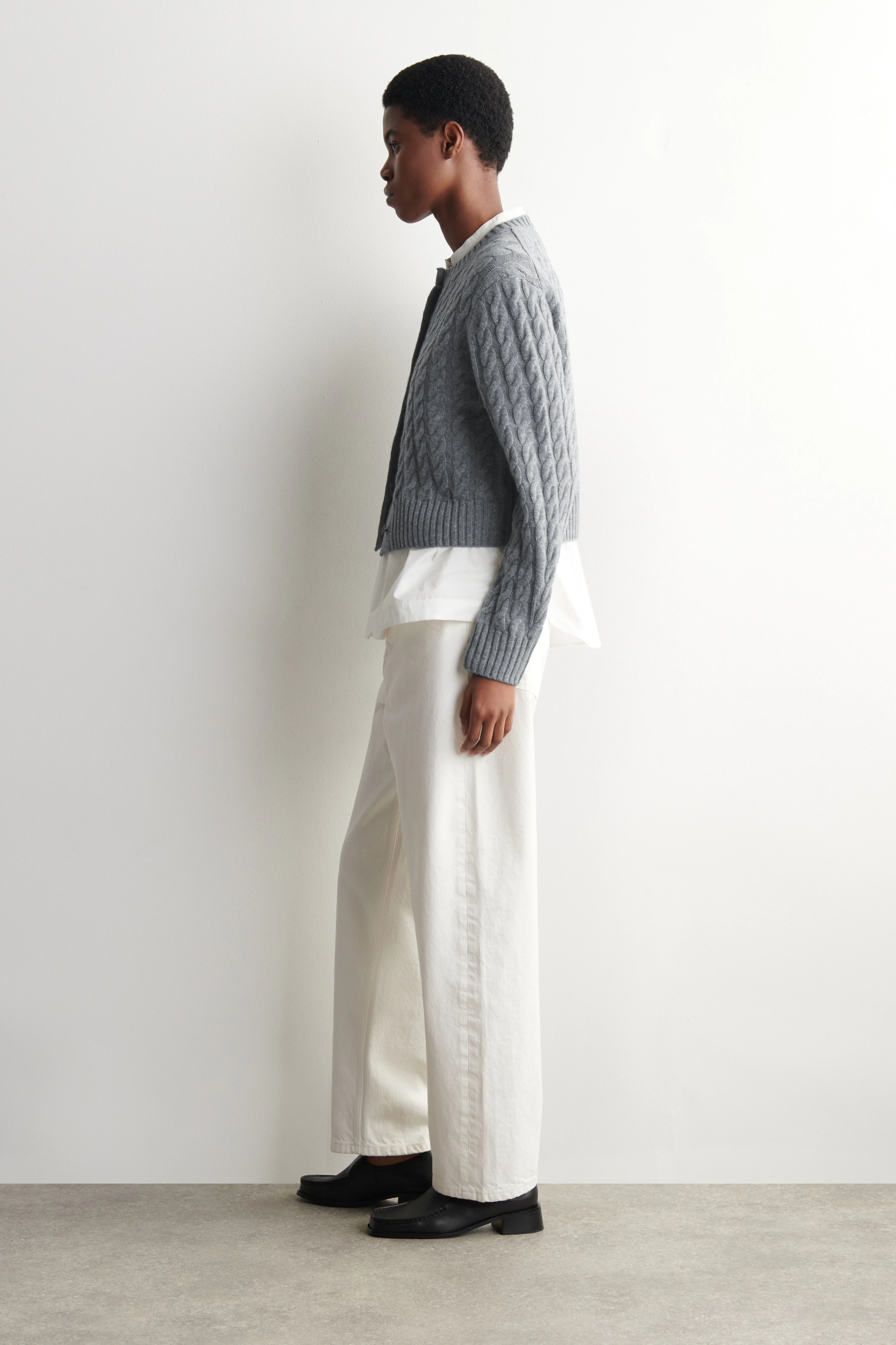 CABLE-KNIT MERINO WOOL CARDIGAN - 4