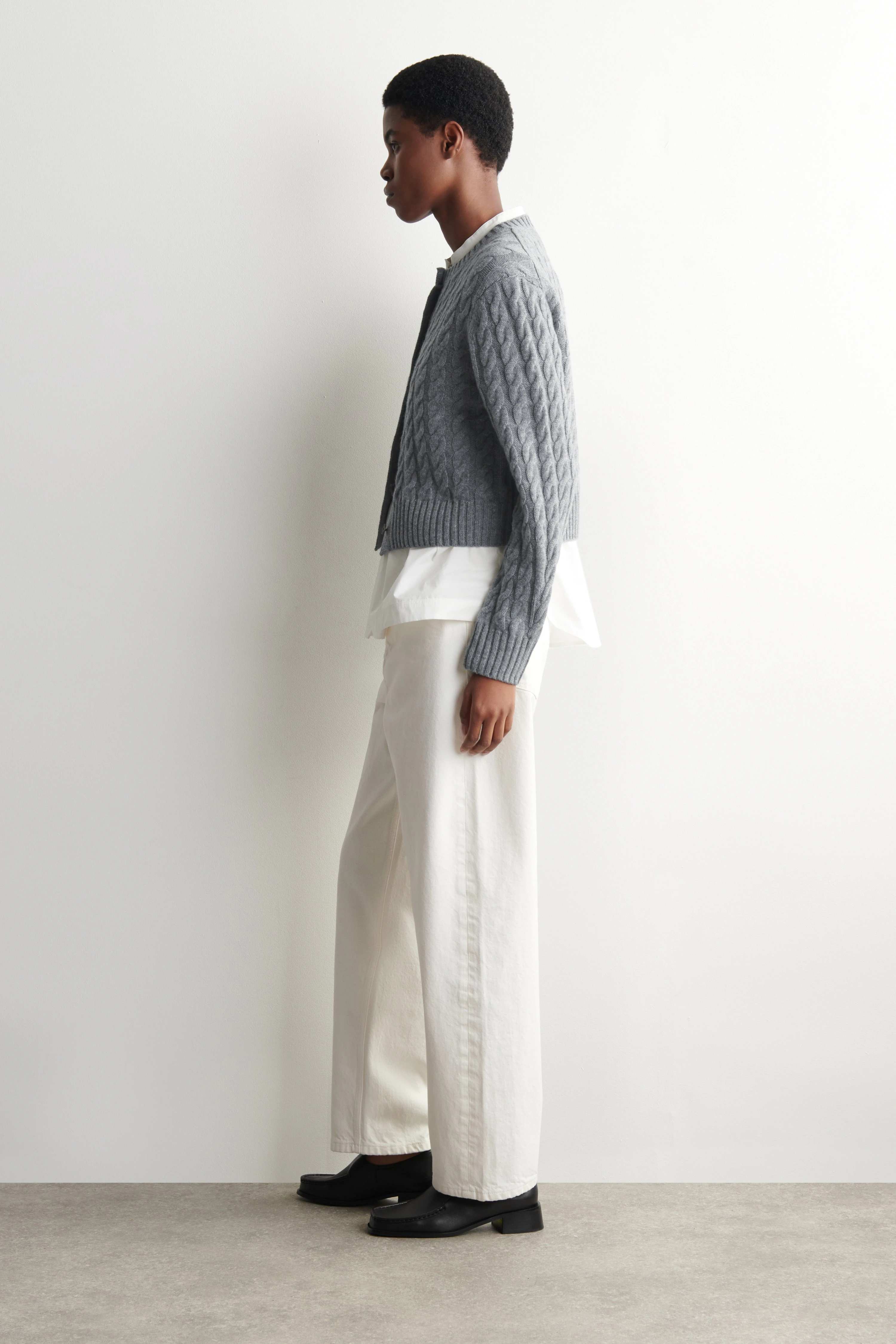 CABLE-KNIT MERINO WOOL CARDIGAN - 4
