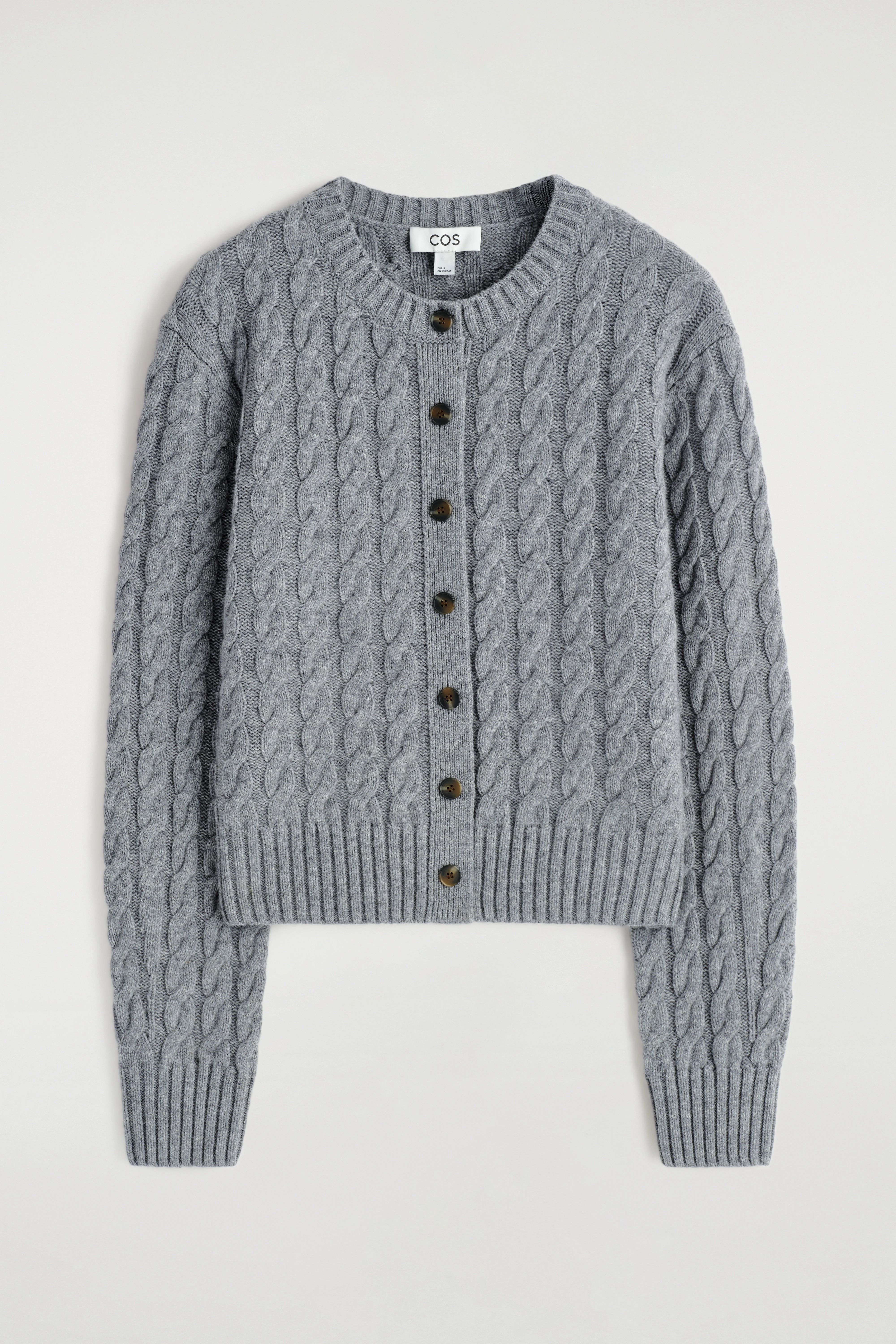 CABLE-KNIT MERINO WOOL CARDIGAN - 5
