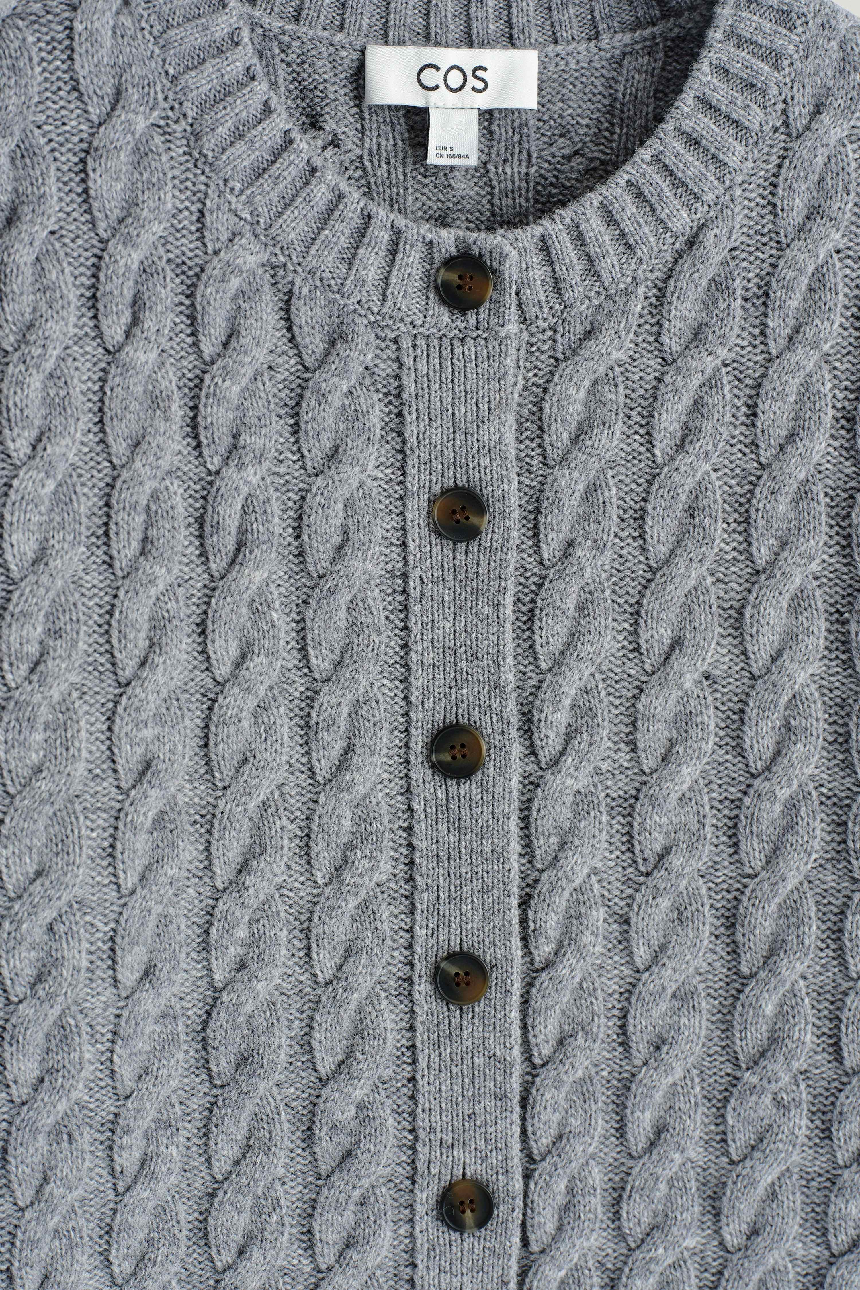 CABLE-KNIT MERINO WOOL CARDIGAN - 6