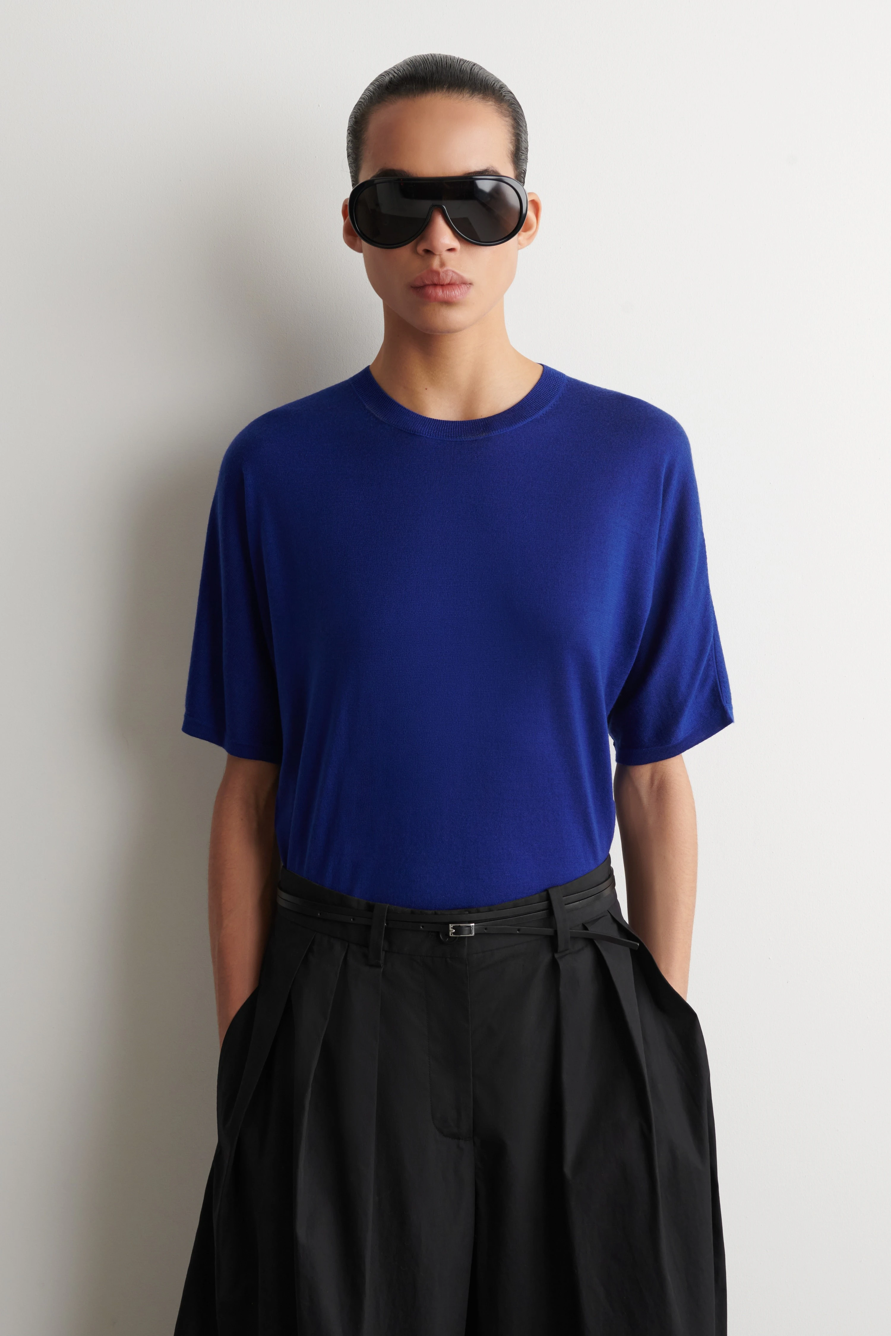 KNITTED MERINO WOOL T-SHIRT