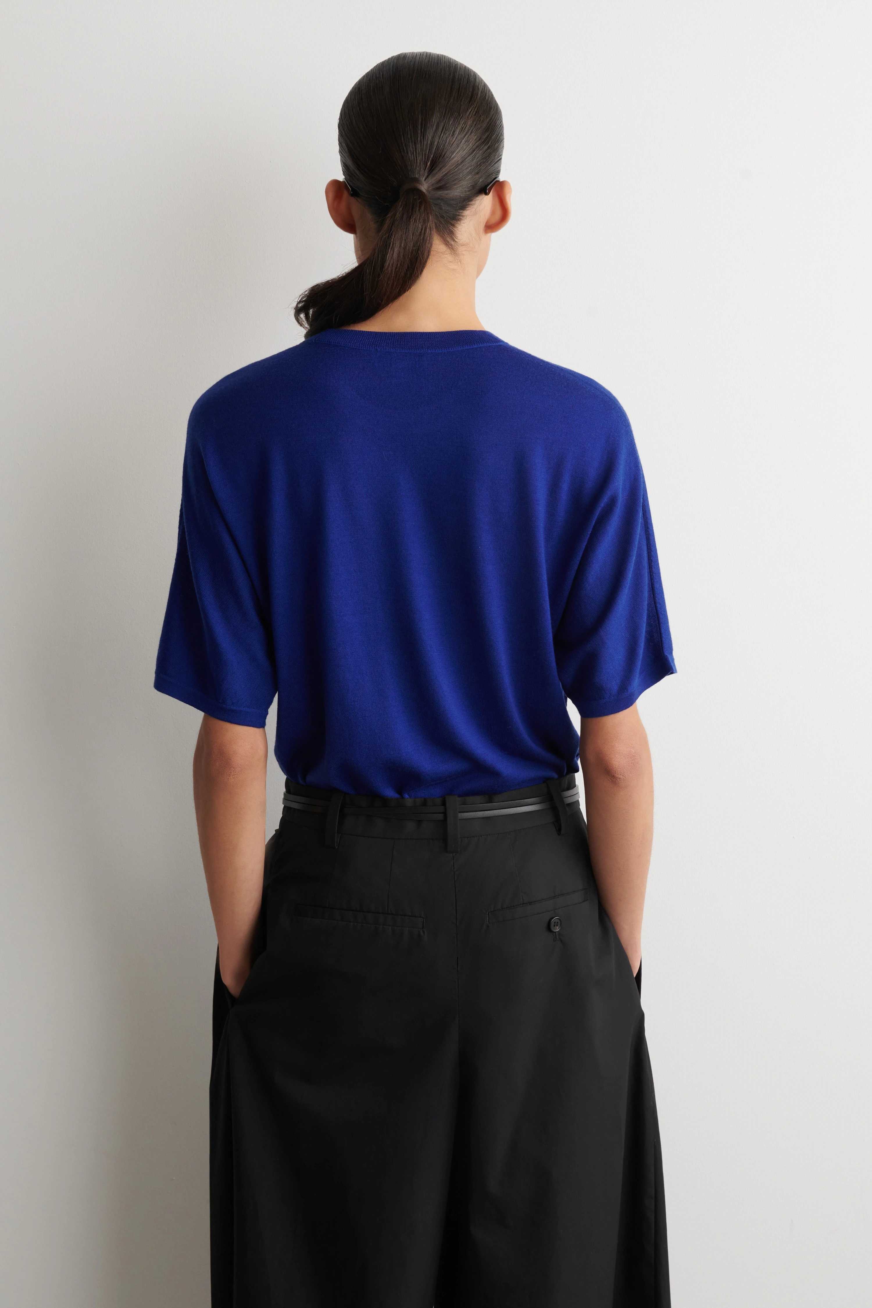KNITTED MERINO WOOL T-SHIRT - 2