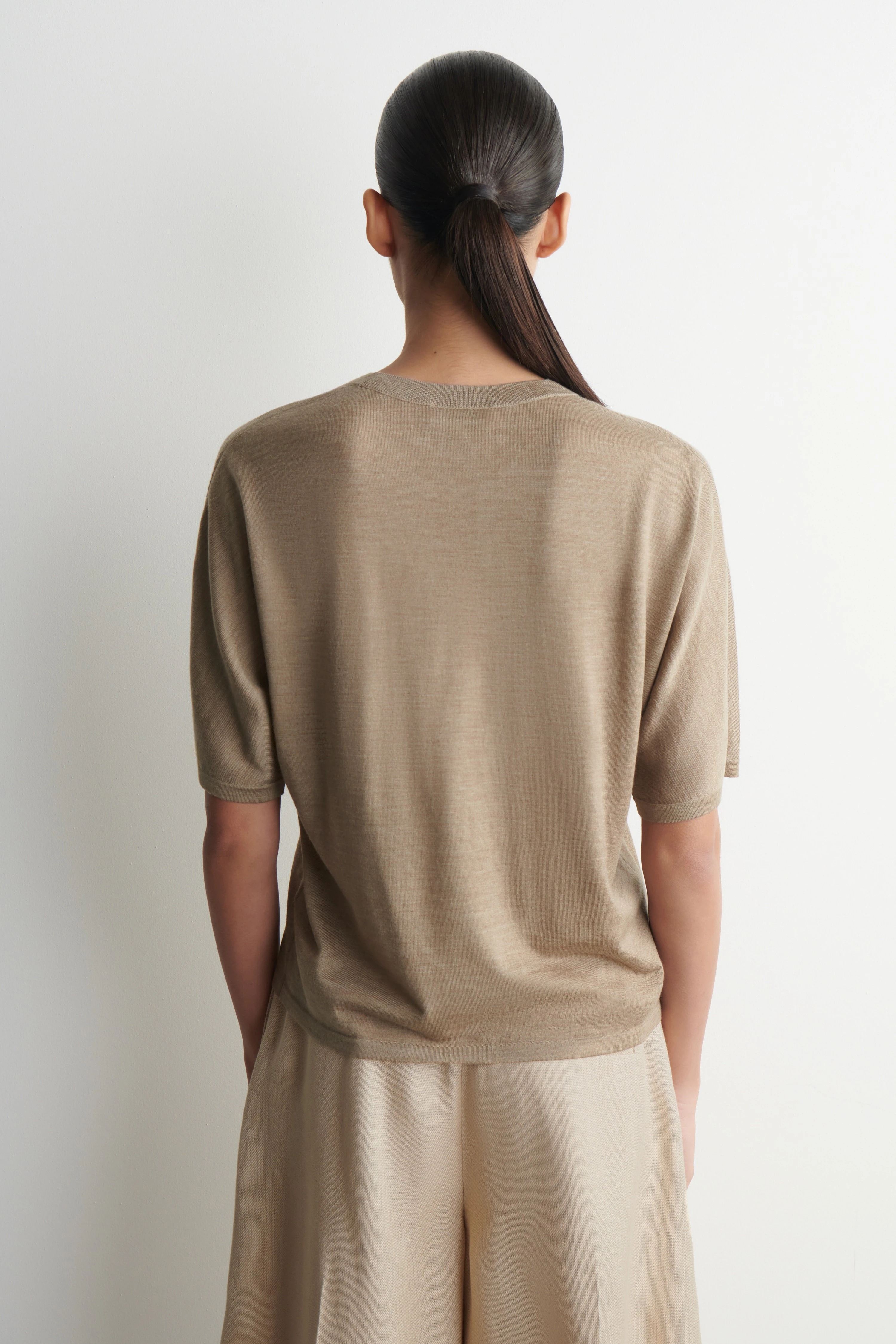 KNITTED MERINO WOOL T-SHIRT - 2
