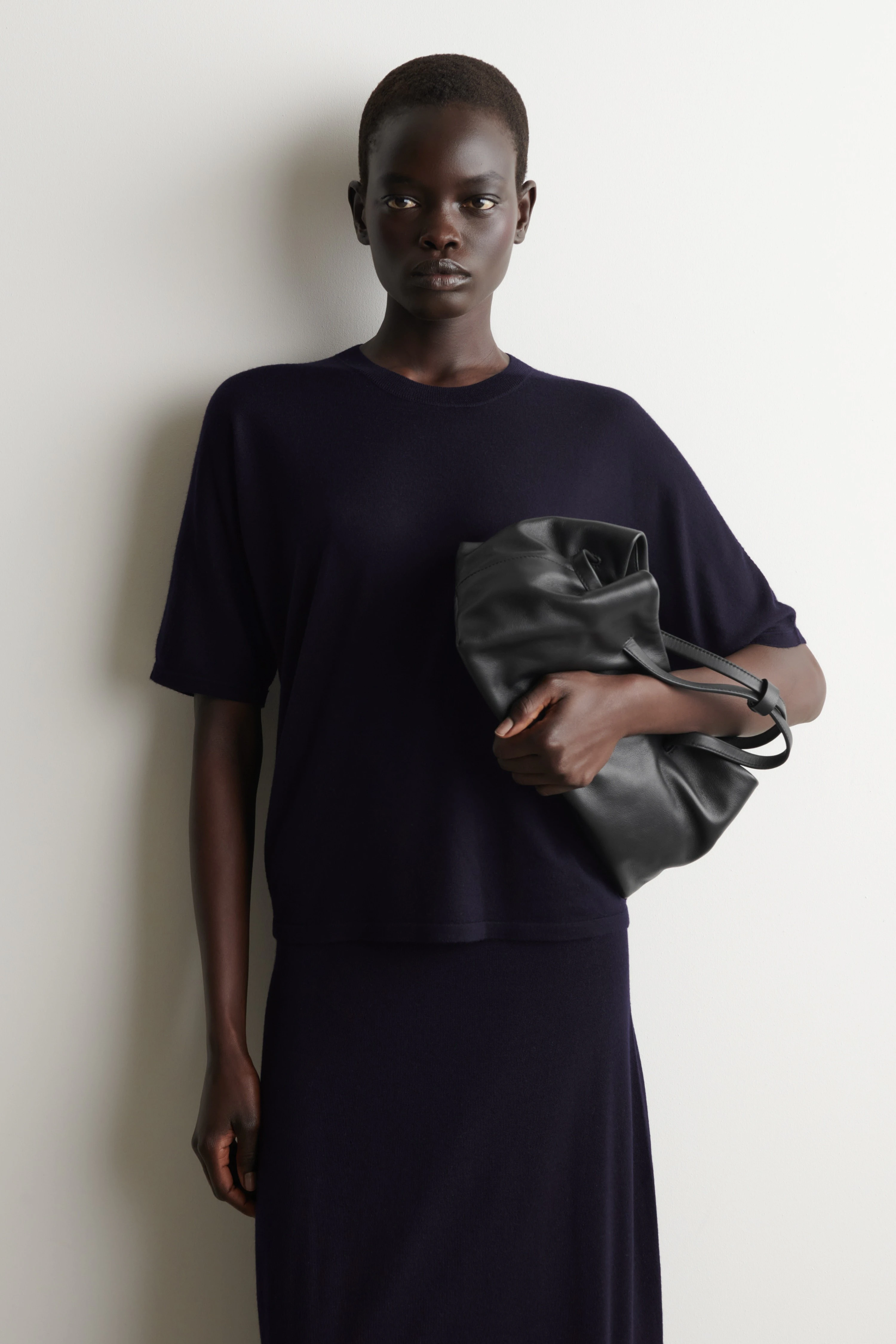 KNITTED MERINO WOOL T-SHIRT - 1