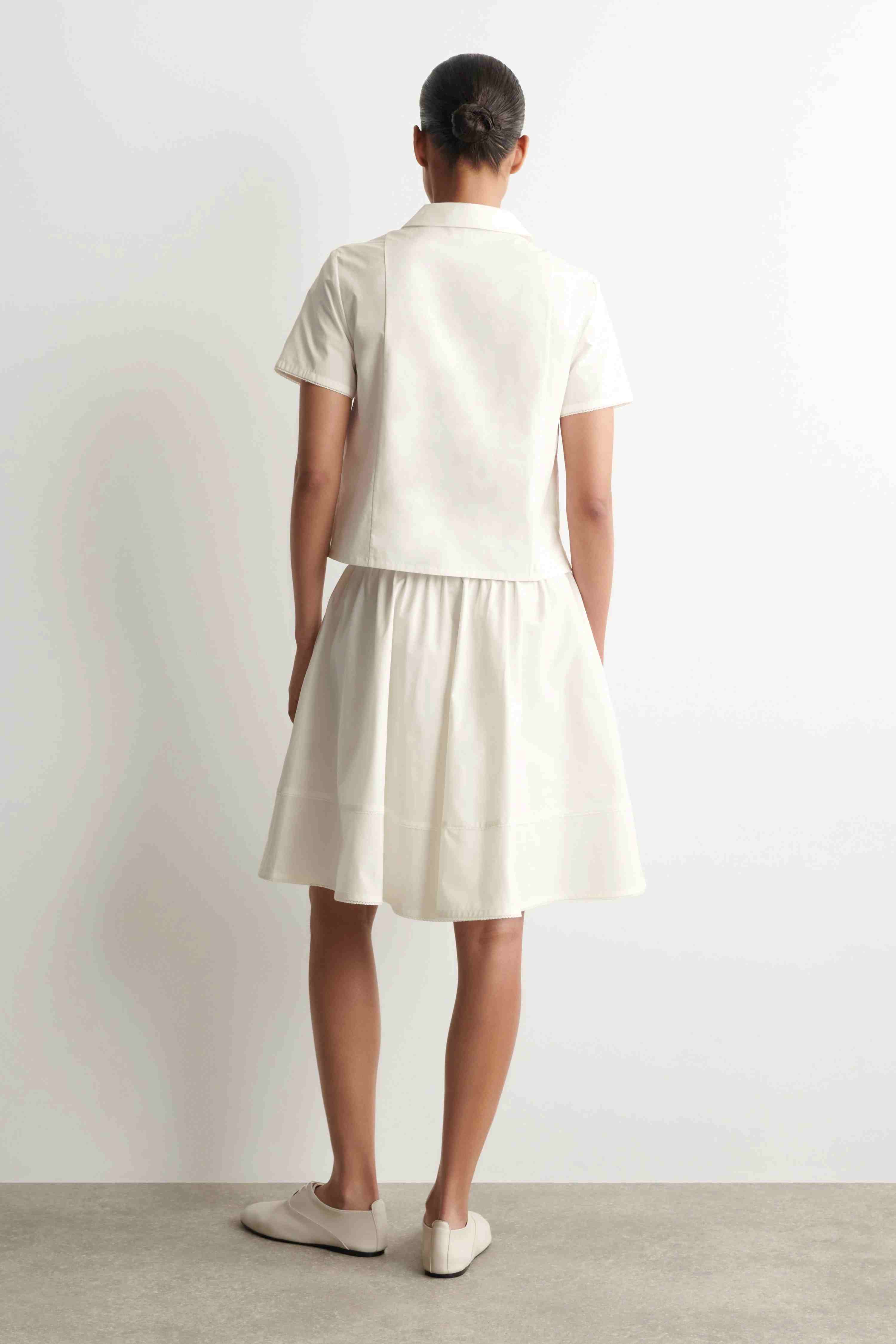 EMBROIDERED COTTON-POPLIN SKIRT - 2