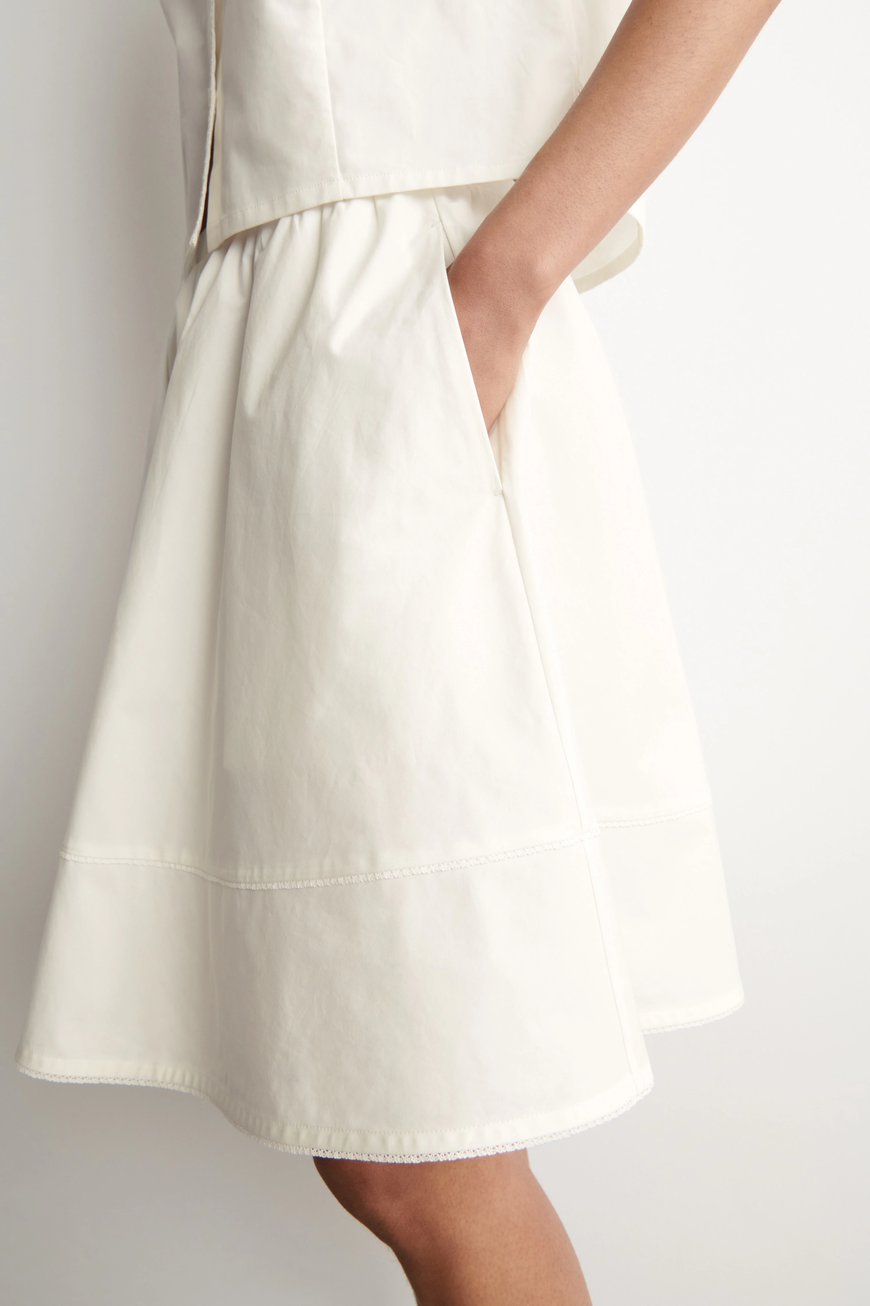 EMBROIDERED COTTON-POPLIN SKIRT - 3