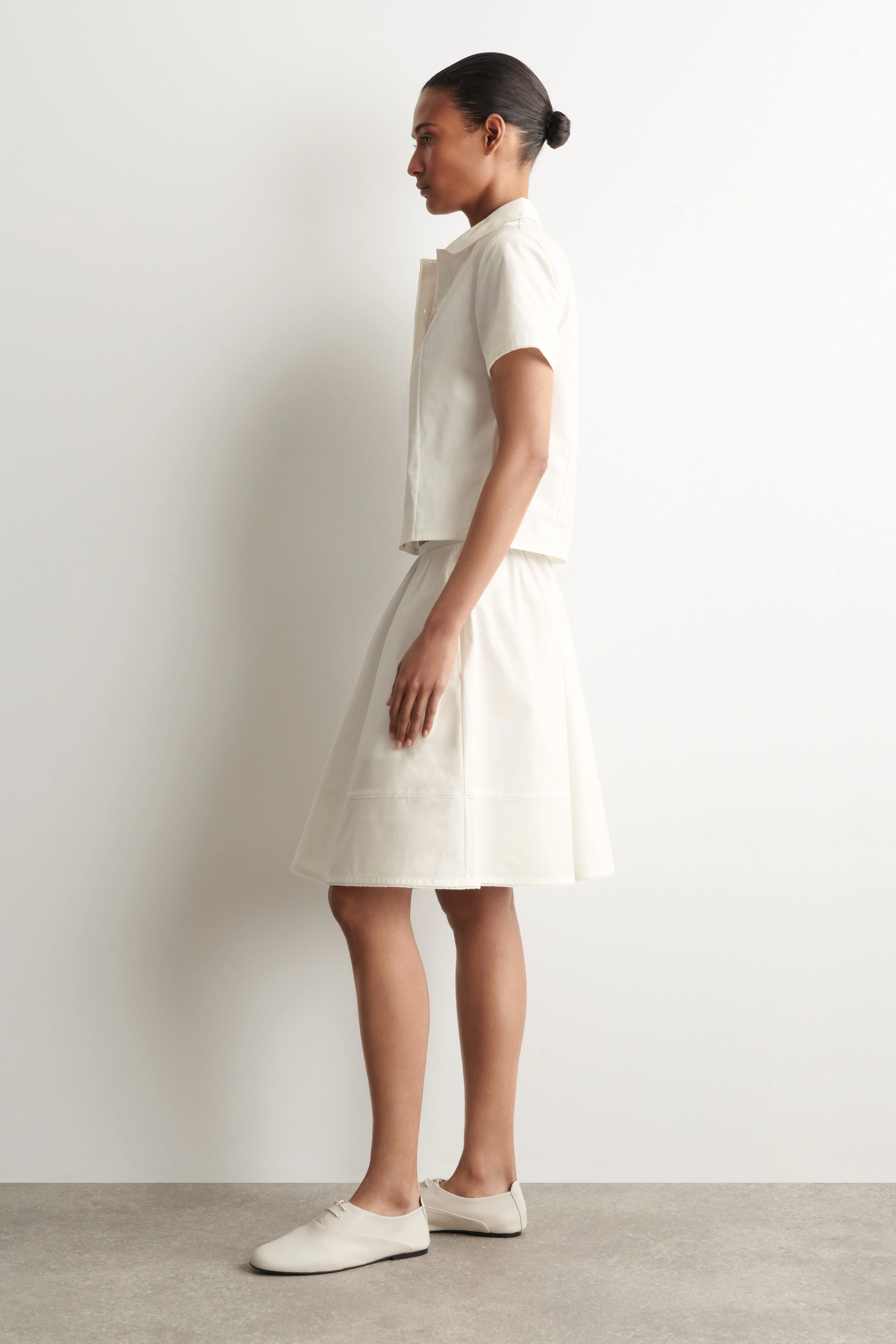 EMBROIDERED COTTON-POPLIN SKIRT - 4