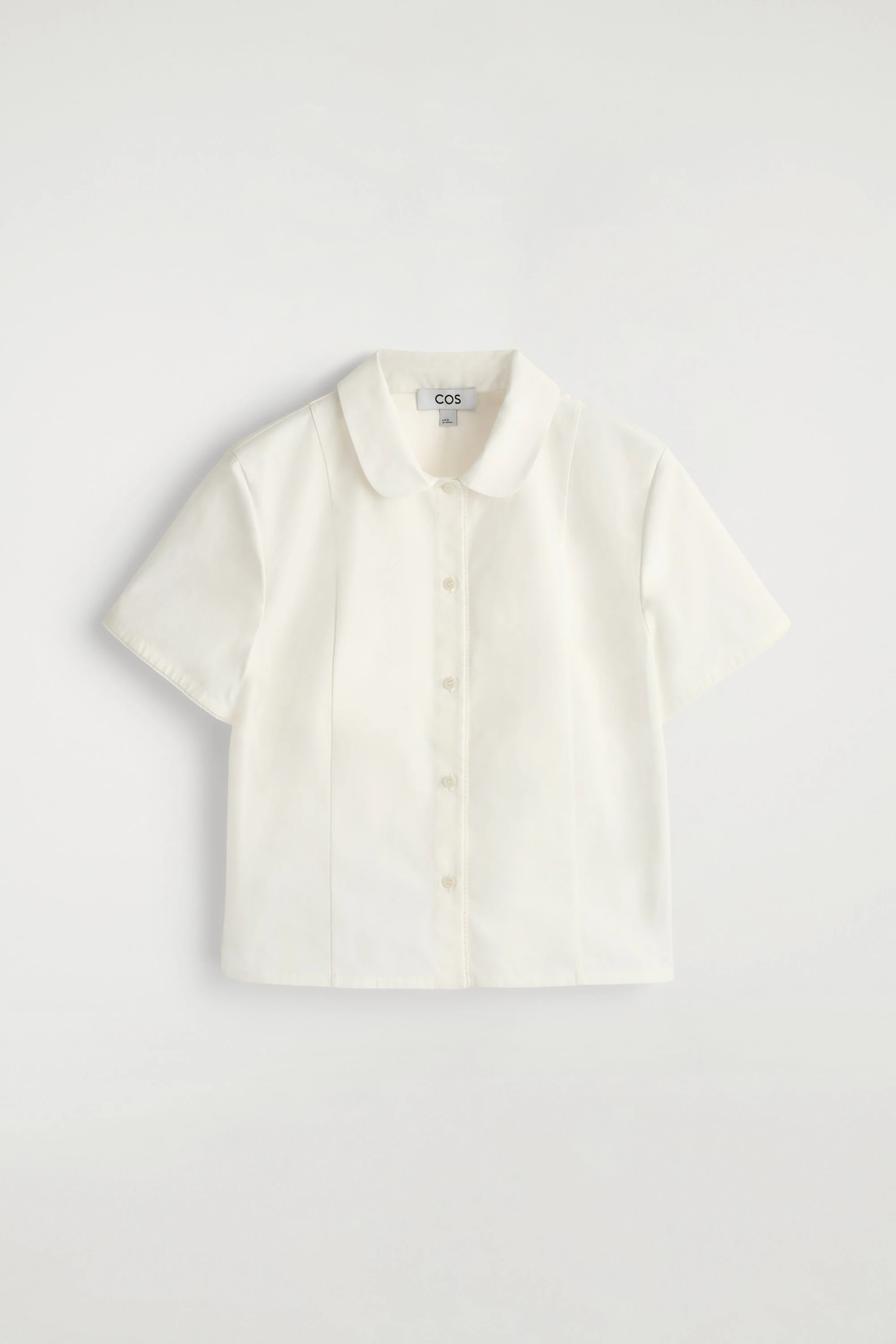 CURVED-COLLAR COTTON-POPLIN SHIRT - 6