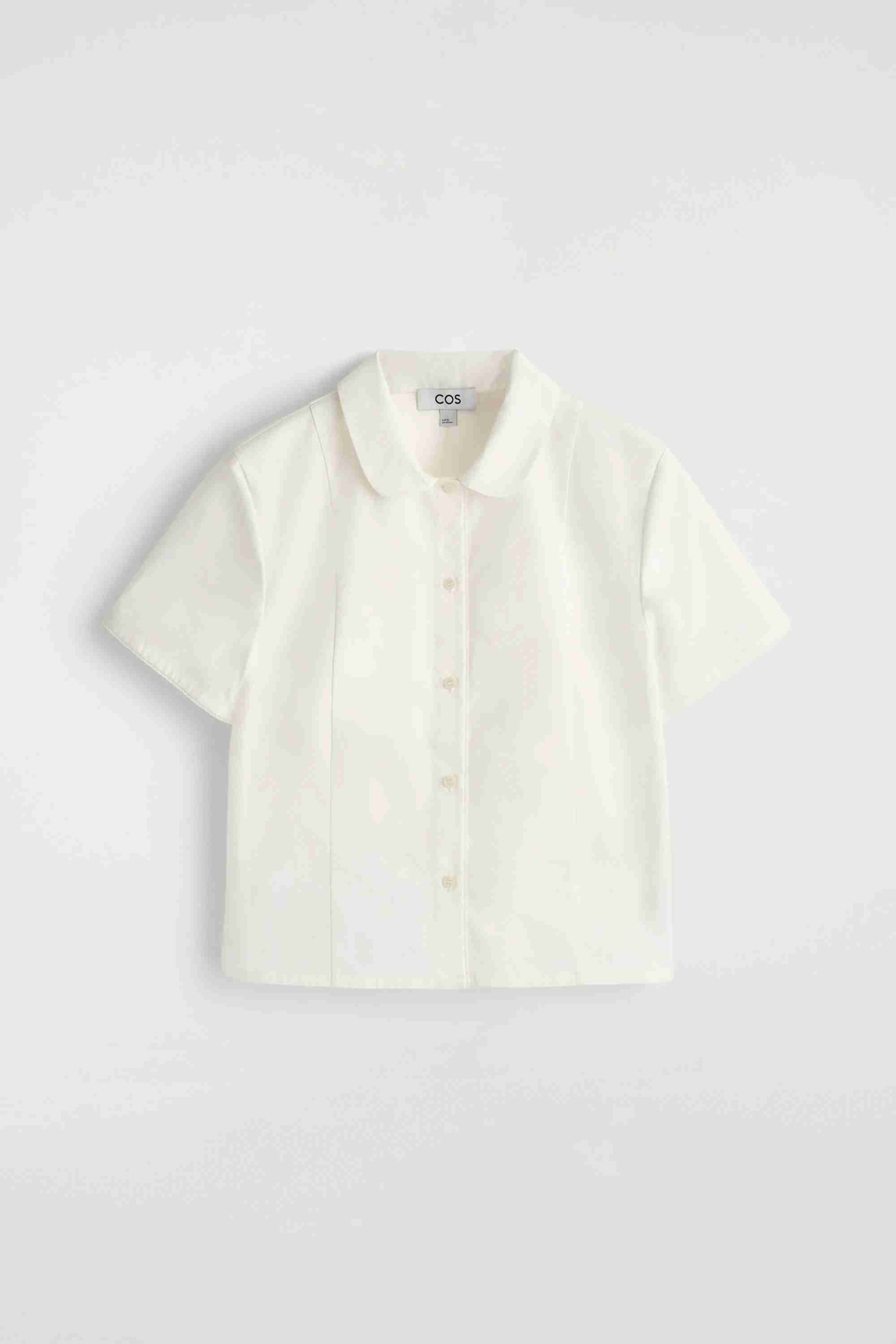 CURVED-COLLAR COTTON-POPLIN SHIRT - 6