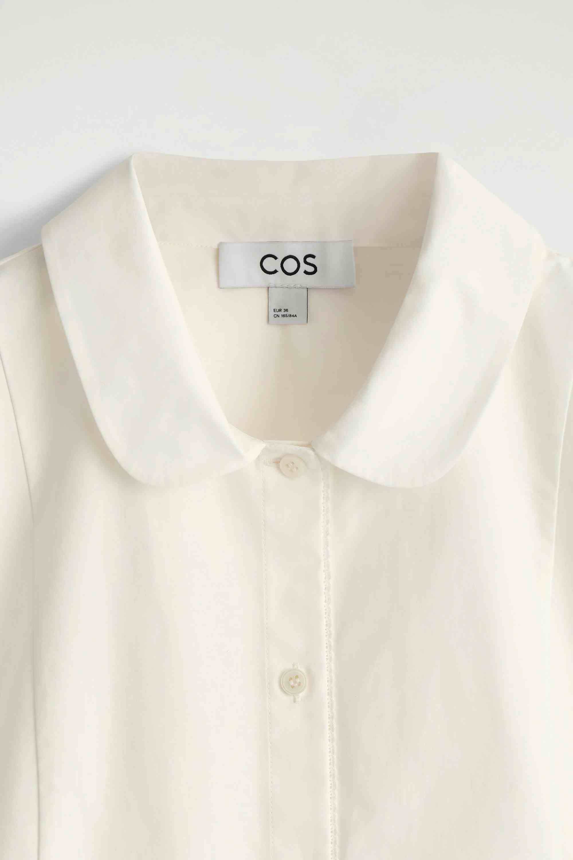 CURVED-COLLAR COTTON-POPLIN SHIRT - 7