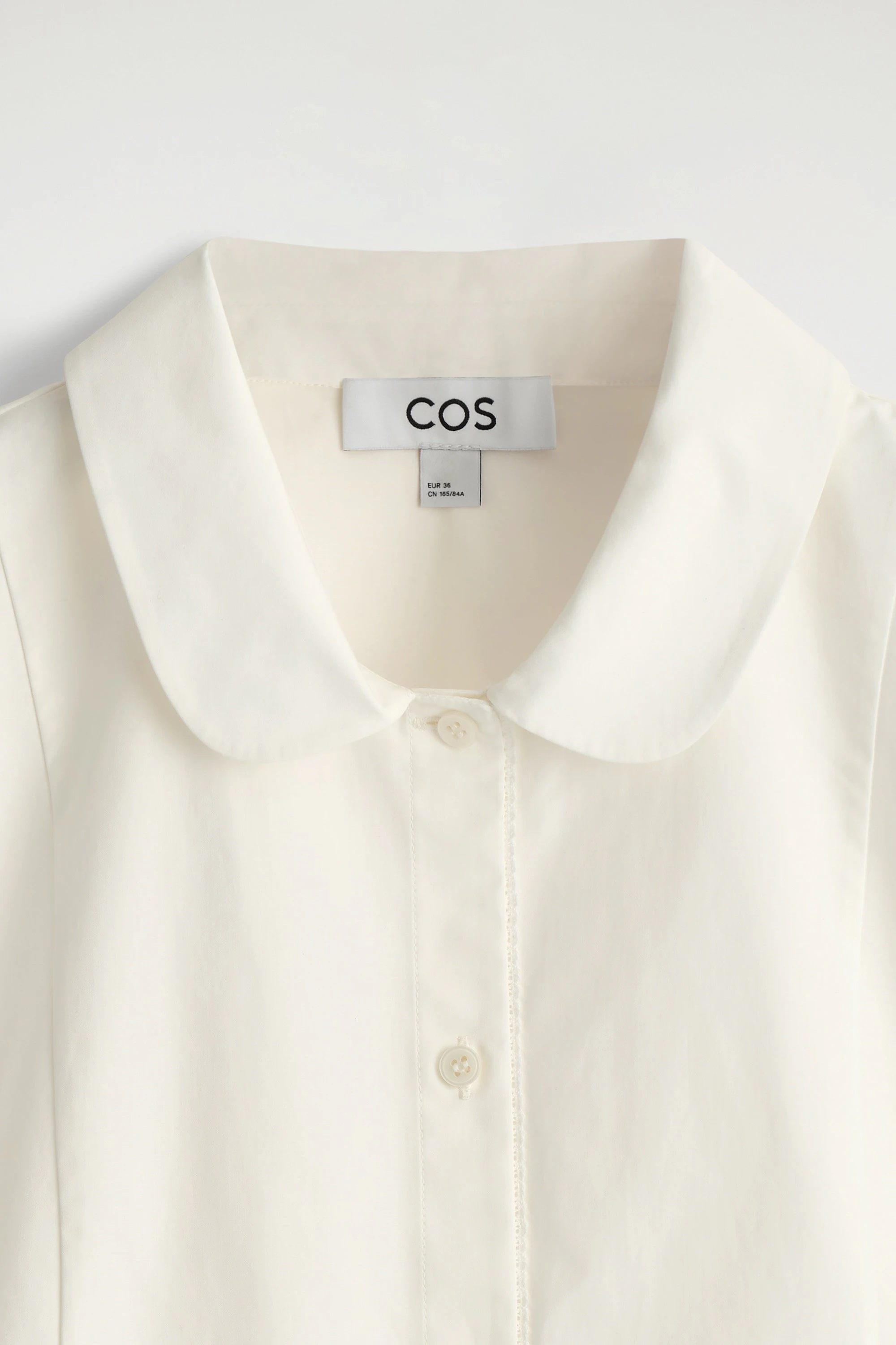 CURVED-COLLAR COTTON-POPLIN SHIRT - 7