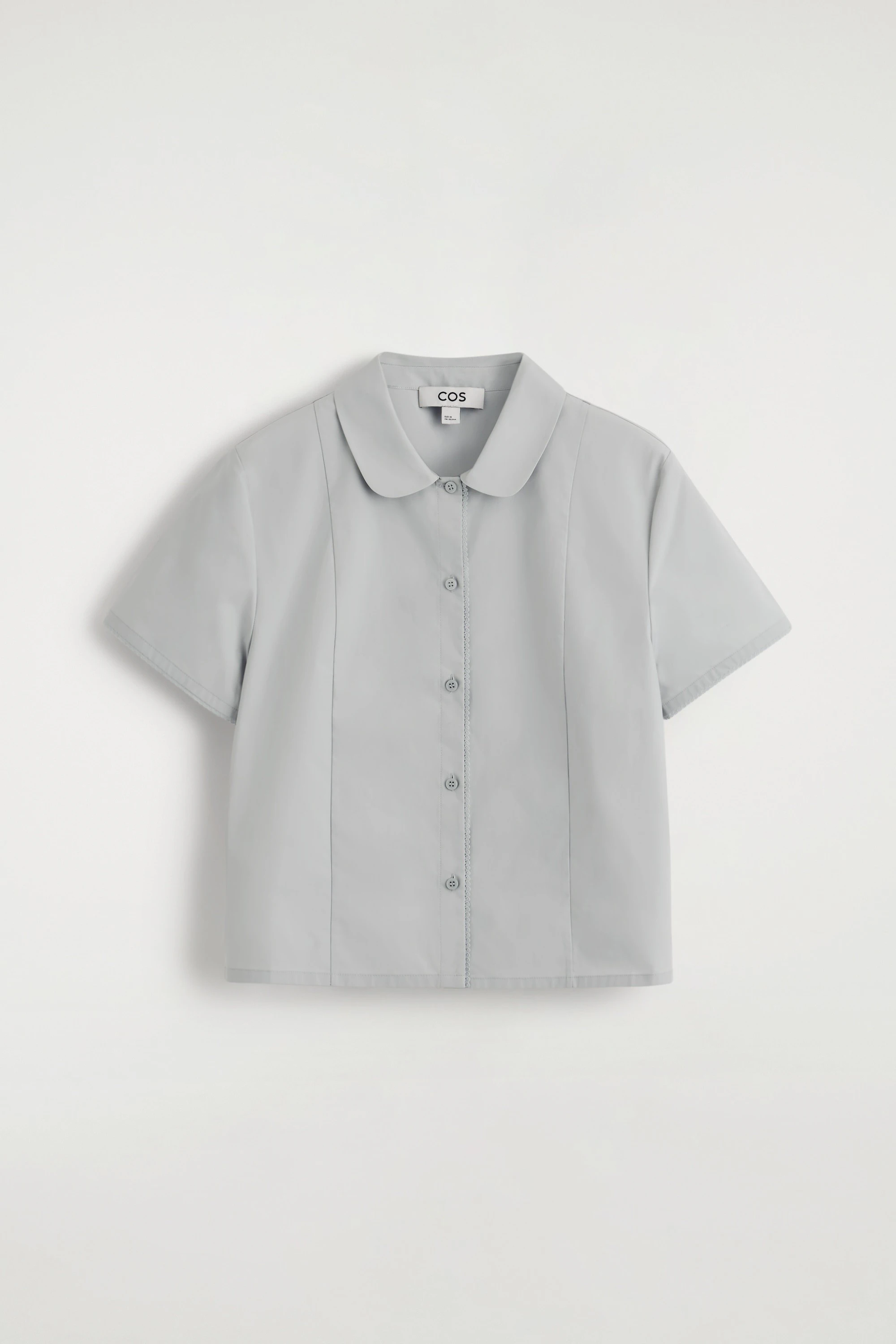 CURVED-COLLAR COTTON-POPLIN SHIRT - 6