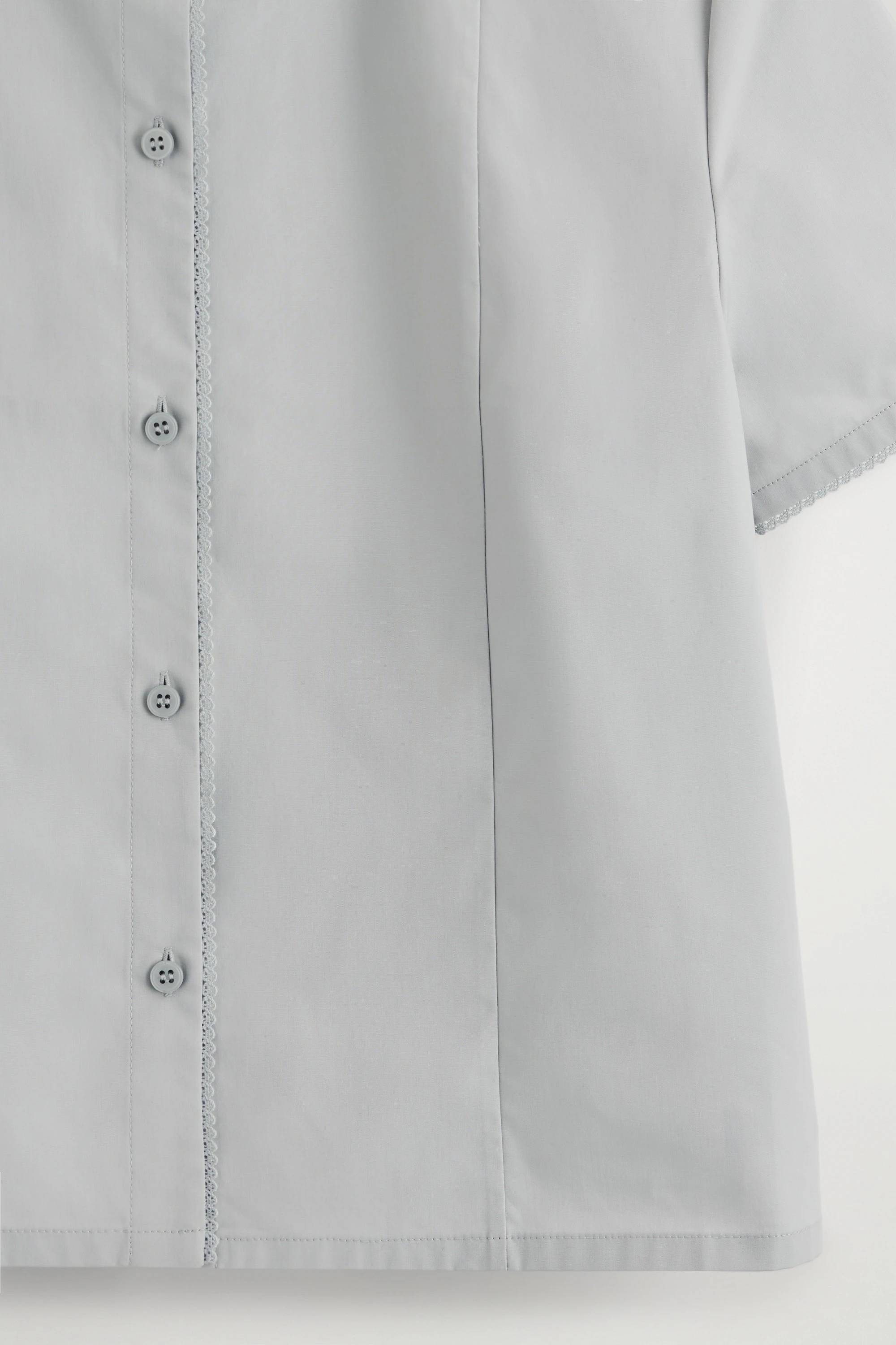 CURVED-COLLAR COTTON-POPLIN SHIRT - 7