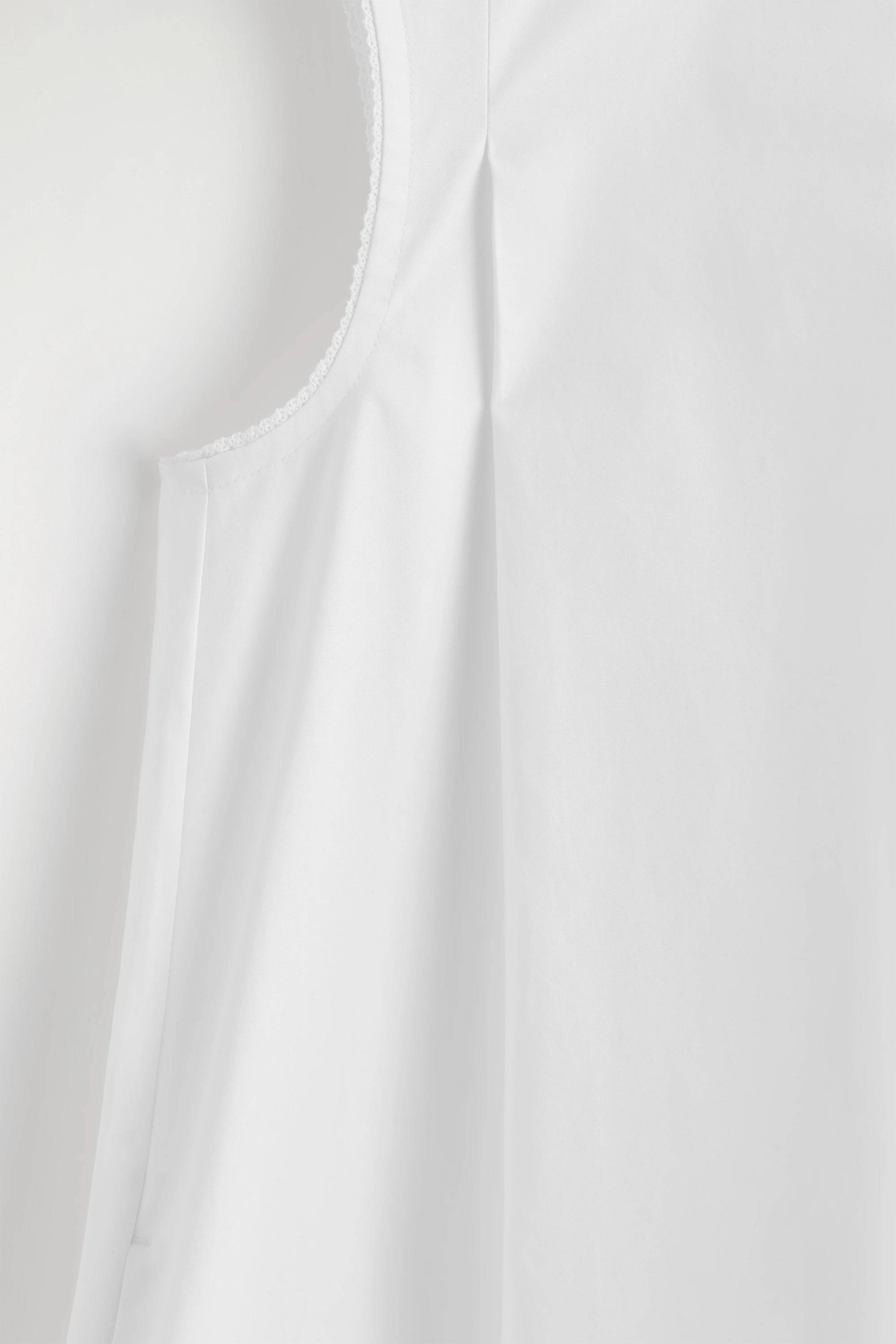 PICOT-TRIMMED PLEATED MINI DRESS - 6