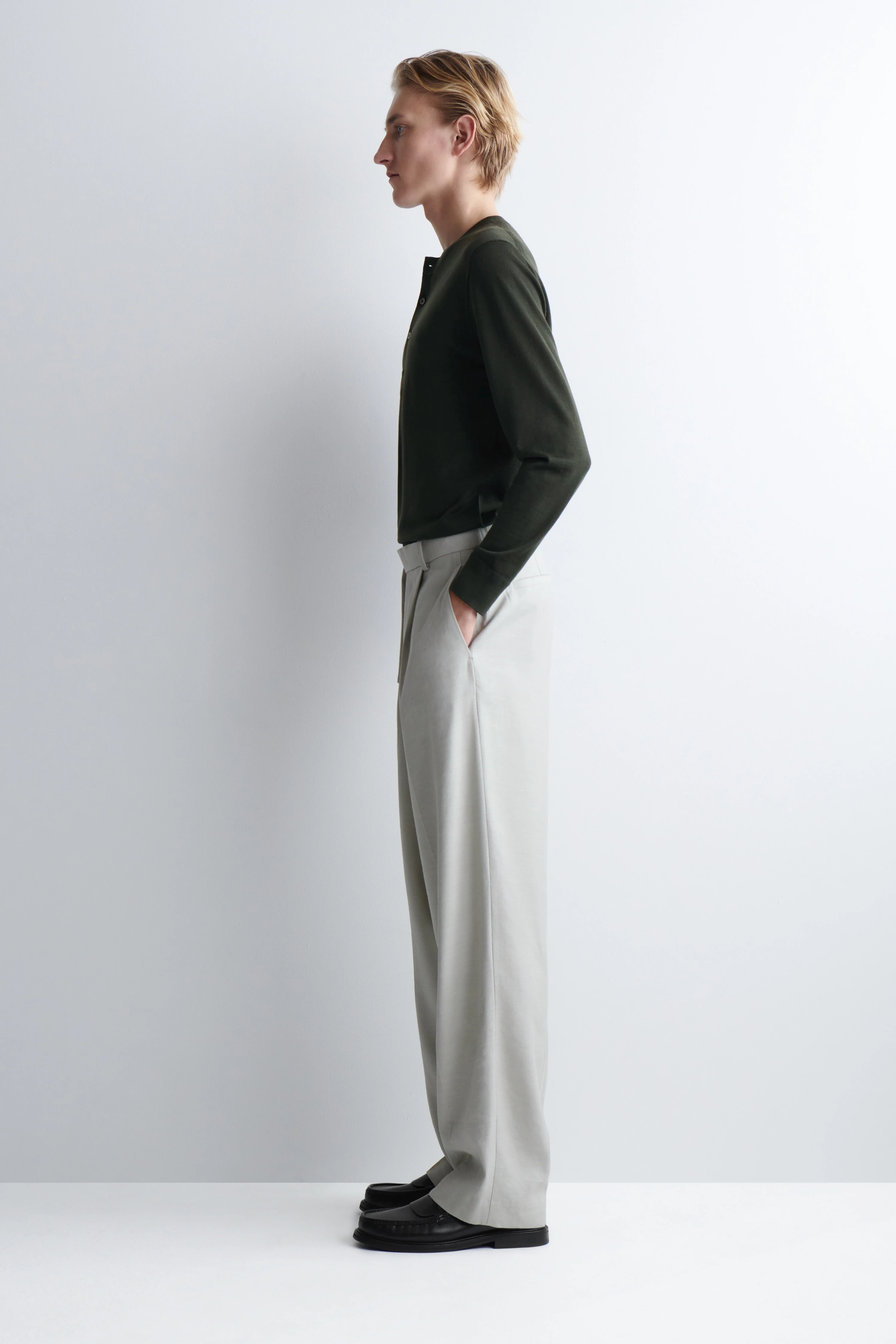 SLIM MERINO WOOL HENLEY TOP - 3