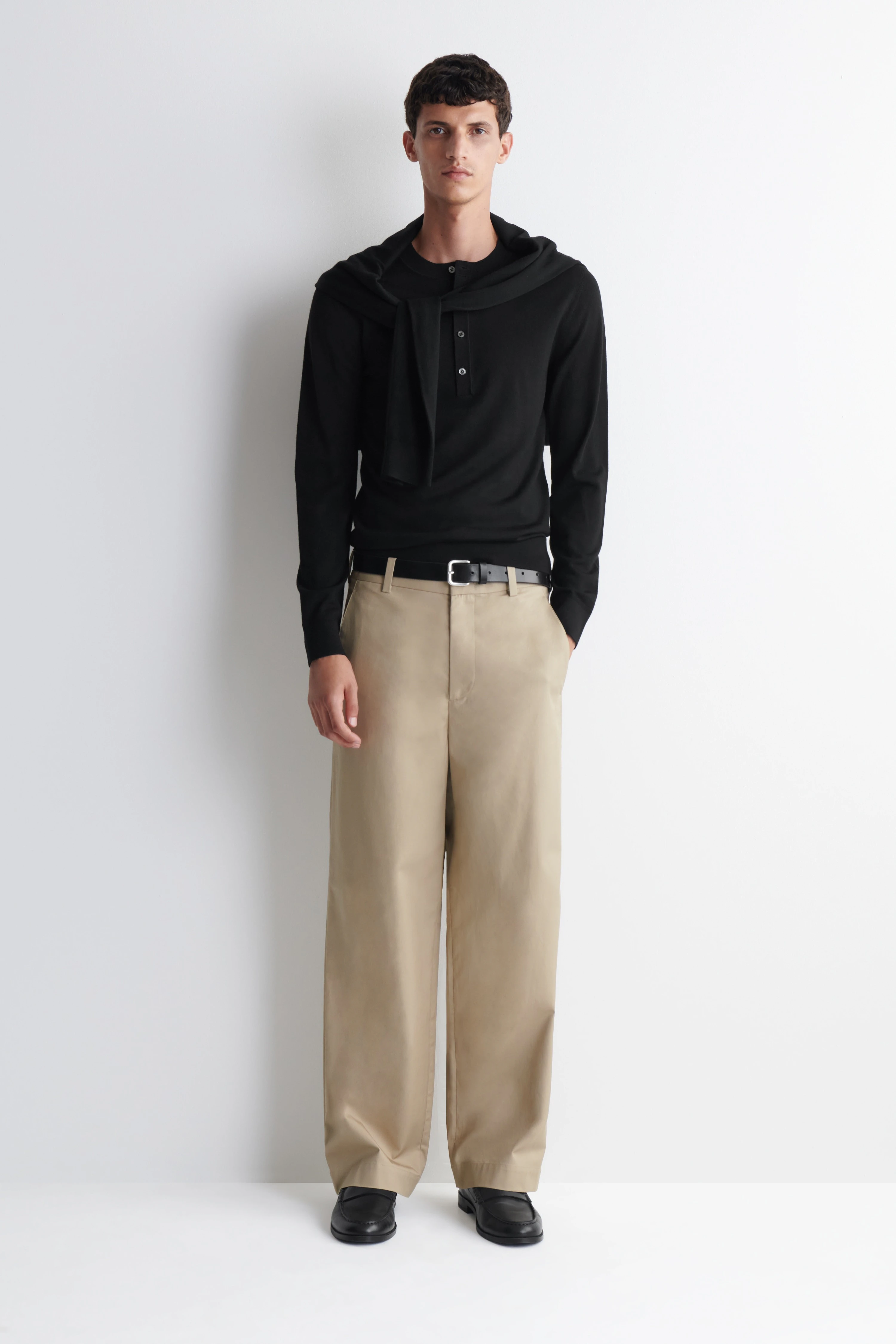 SLIM MERINO WOOL HENLEY TOP - 3