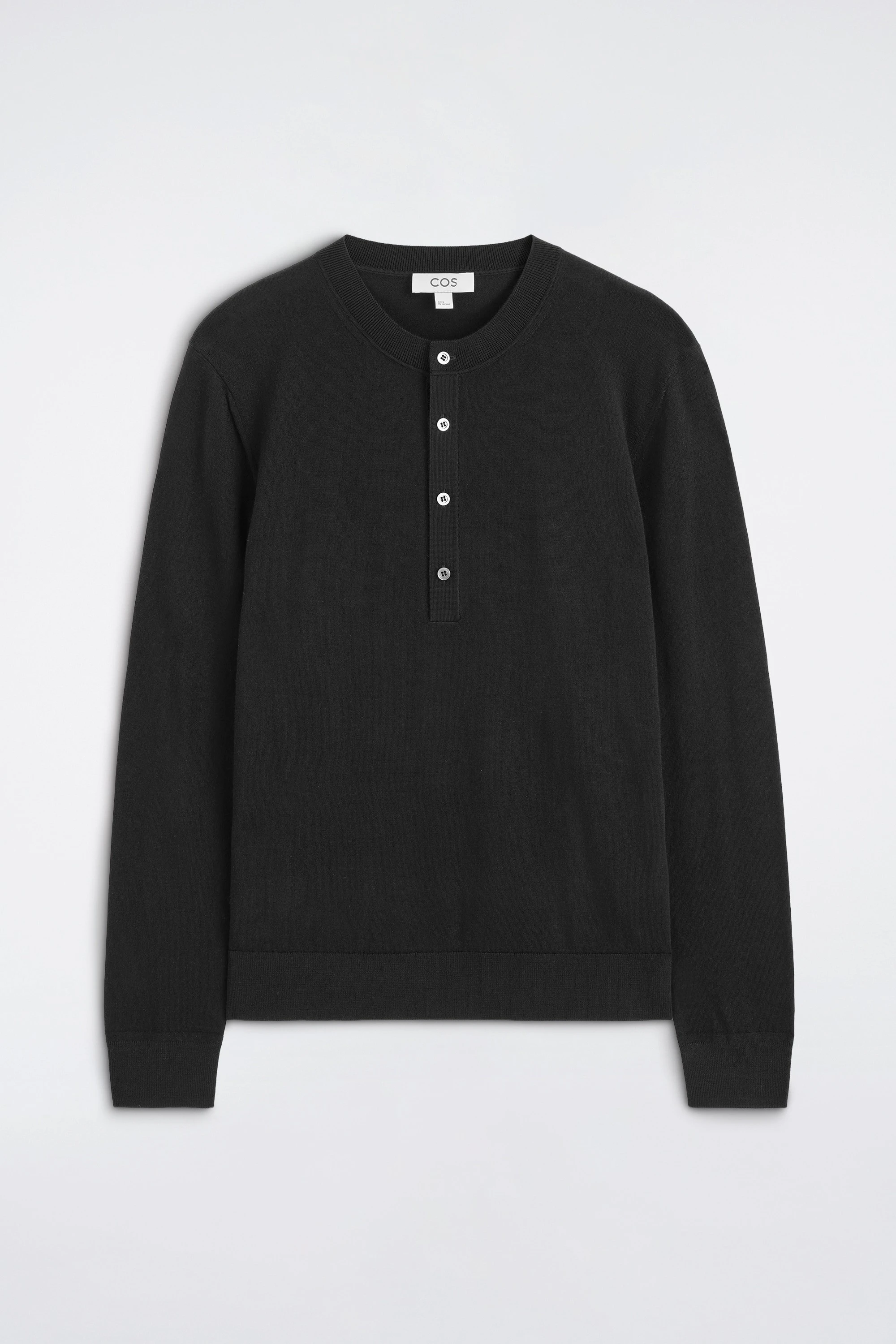 SLIM MERINO WOOL HENLEY TOP - 6