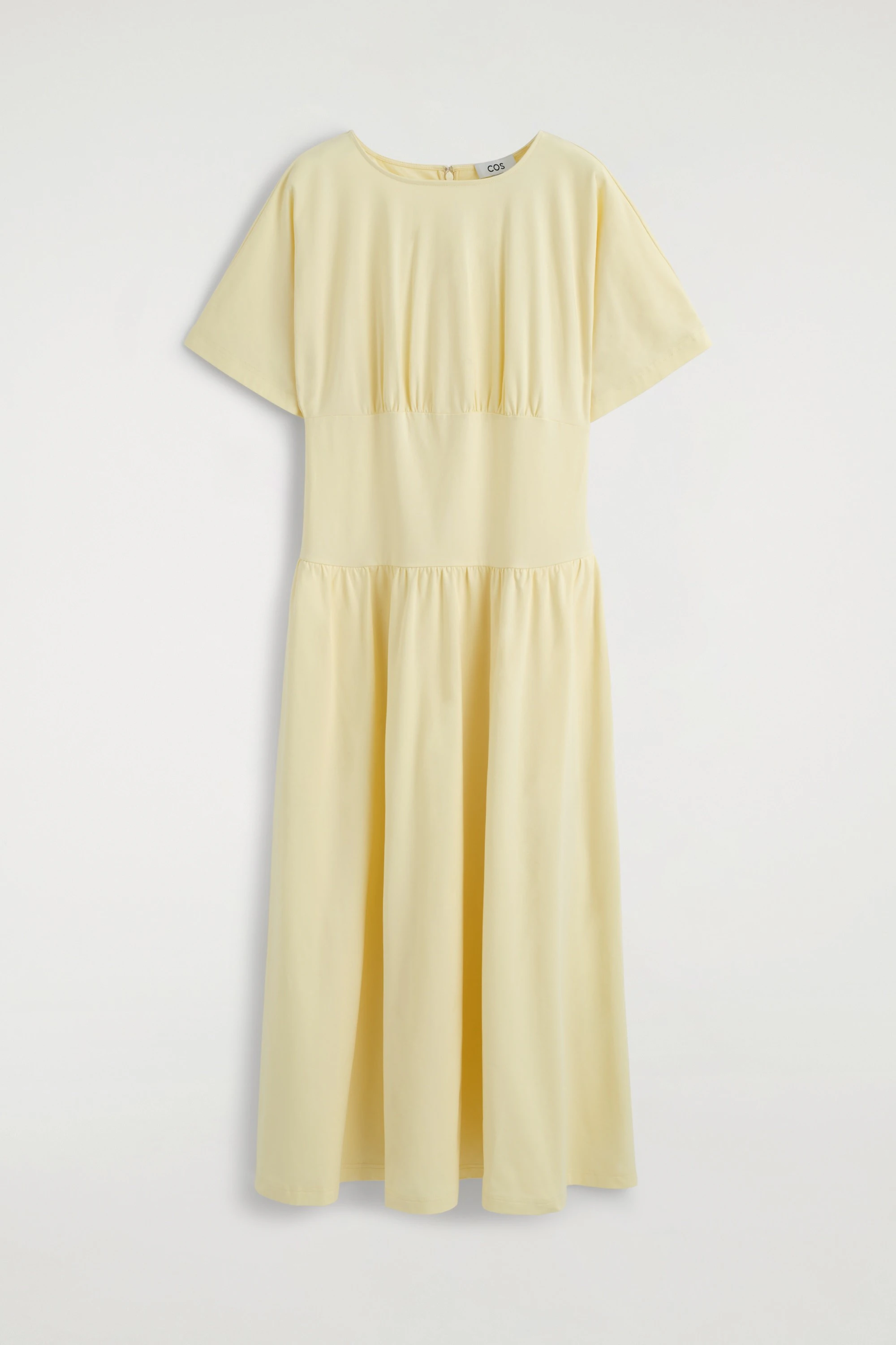 WAISTED COTTON MIDI DRESS - 5