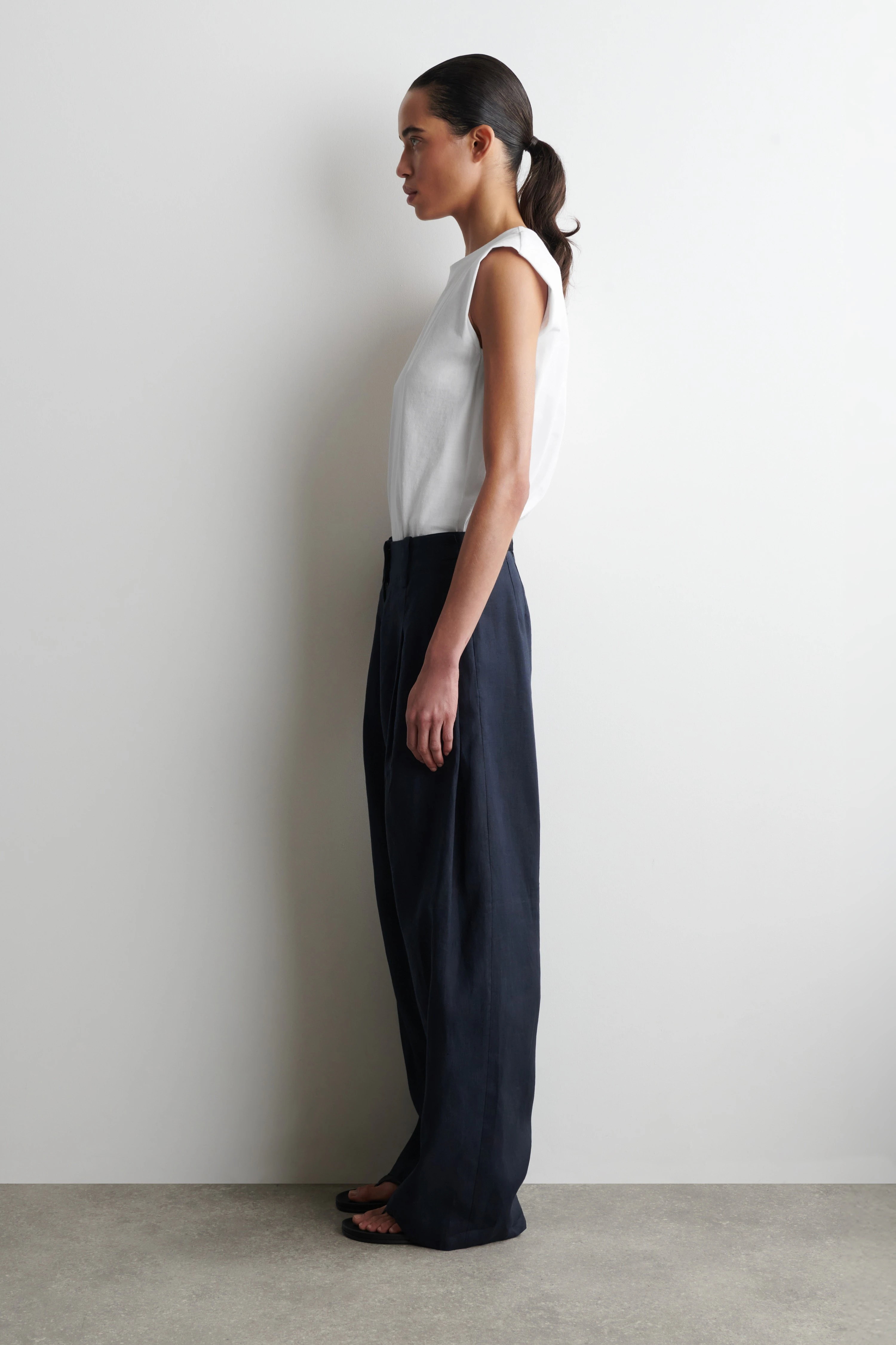 FOLDED-SHOULDER COTTON-JERSEY TANK TOP - 5